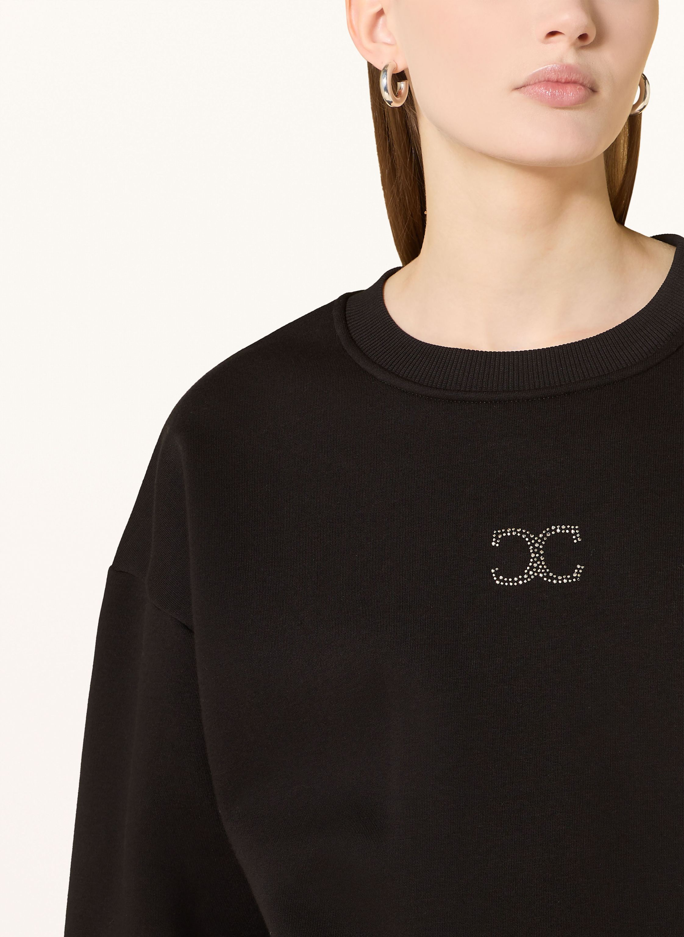 Thumbnail - Catnoir Sweatshirt Mit Schmucksteinen schwarz