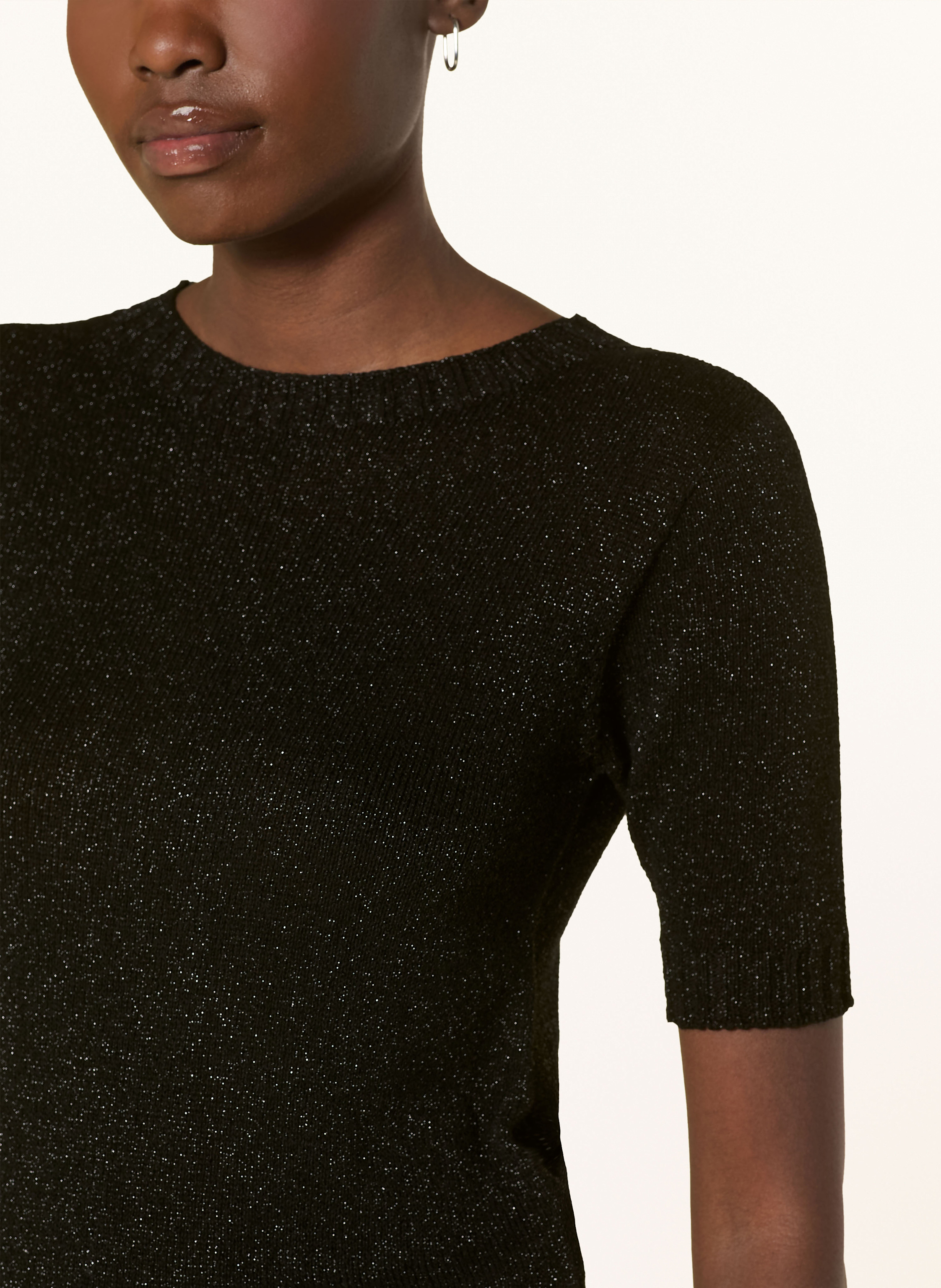 Thumbnail - Catnoir Strickshirt Mit Glitzergarn schwarz
