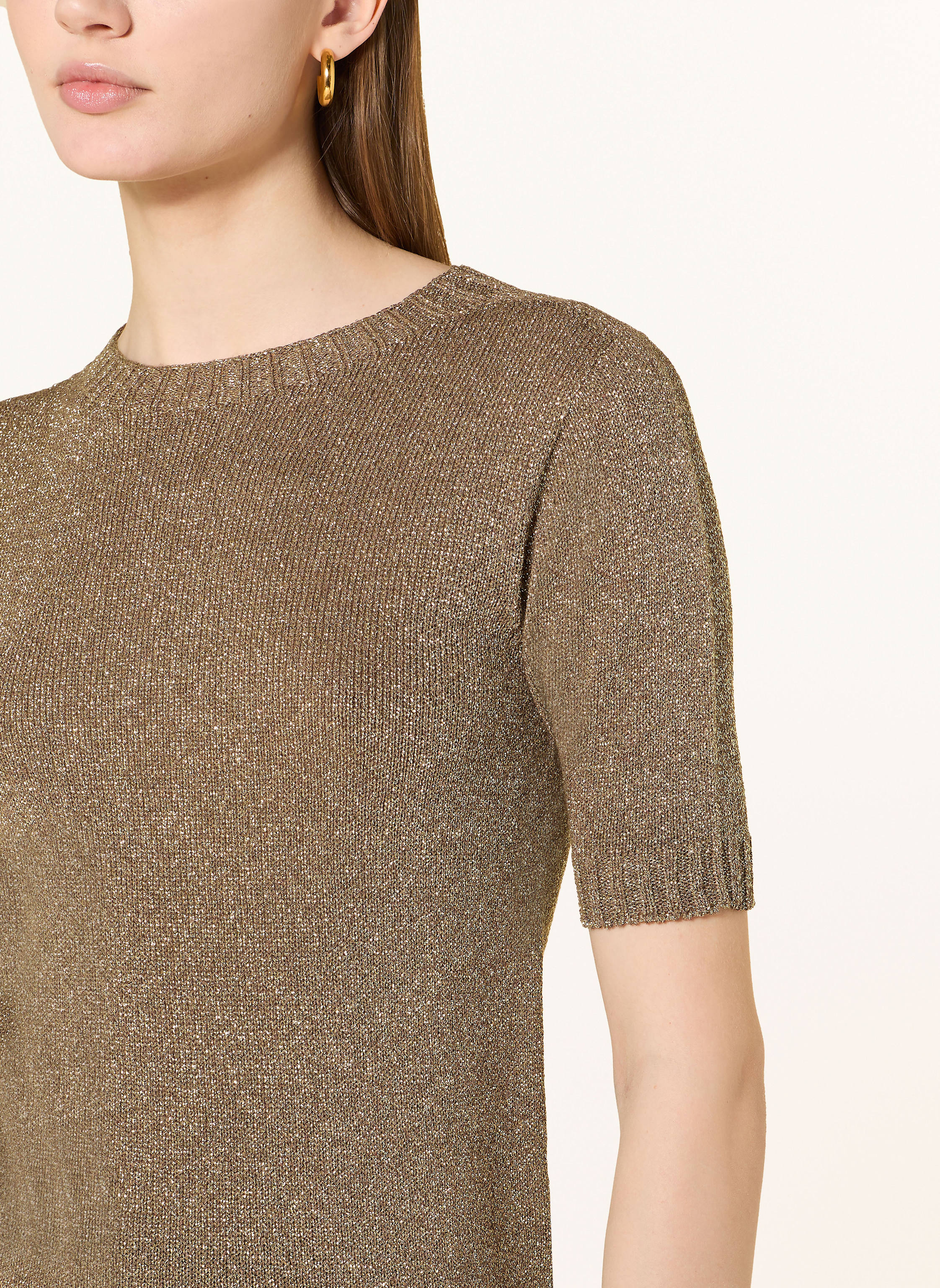Thumbnail - Catnoir Strickshirt Mit Glitzergarn gold