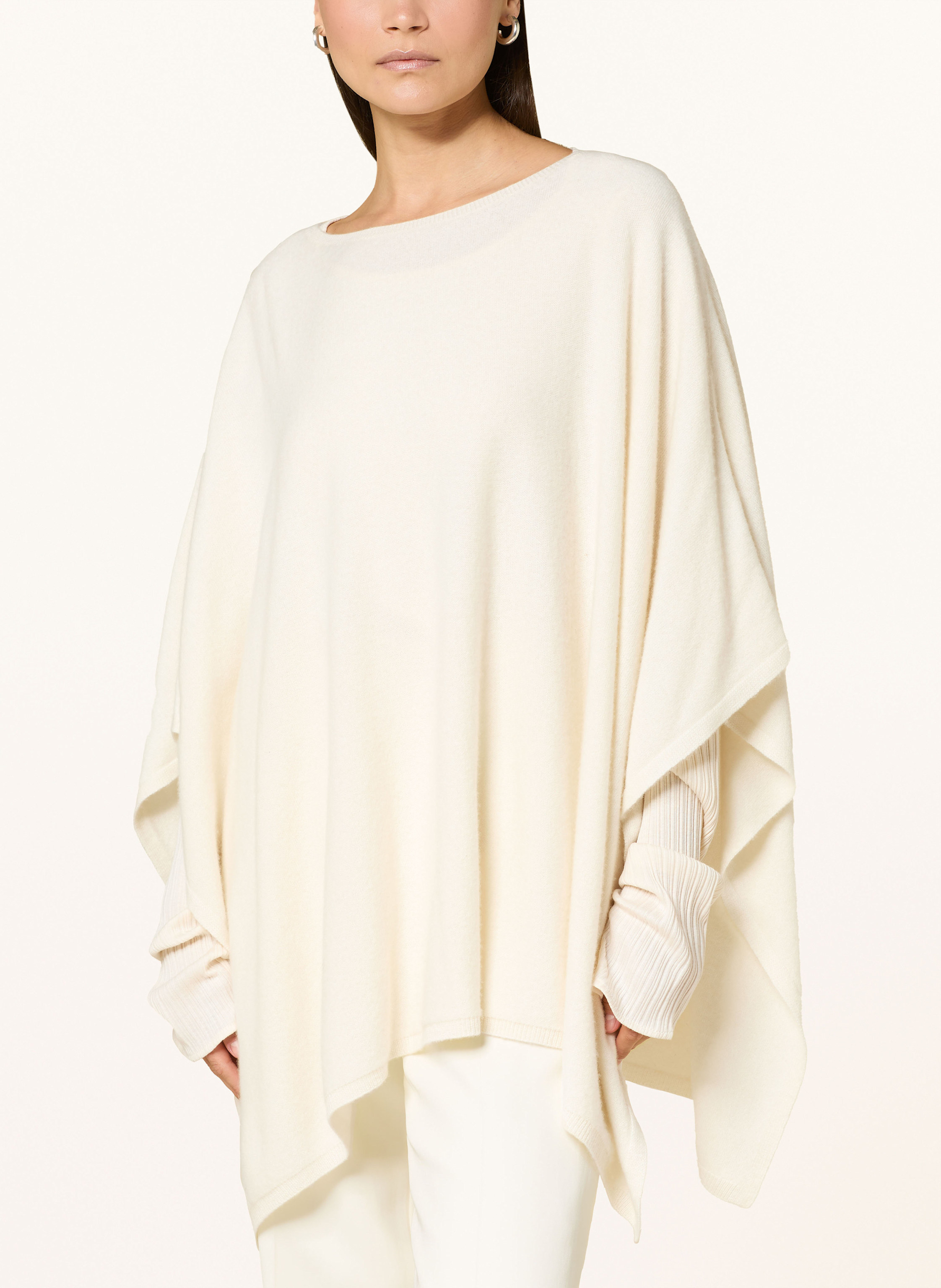 Thumbnail - Vince Cashmere-Poncho weiss