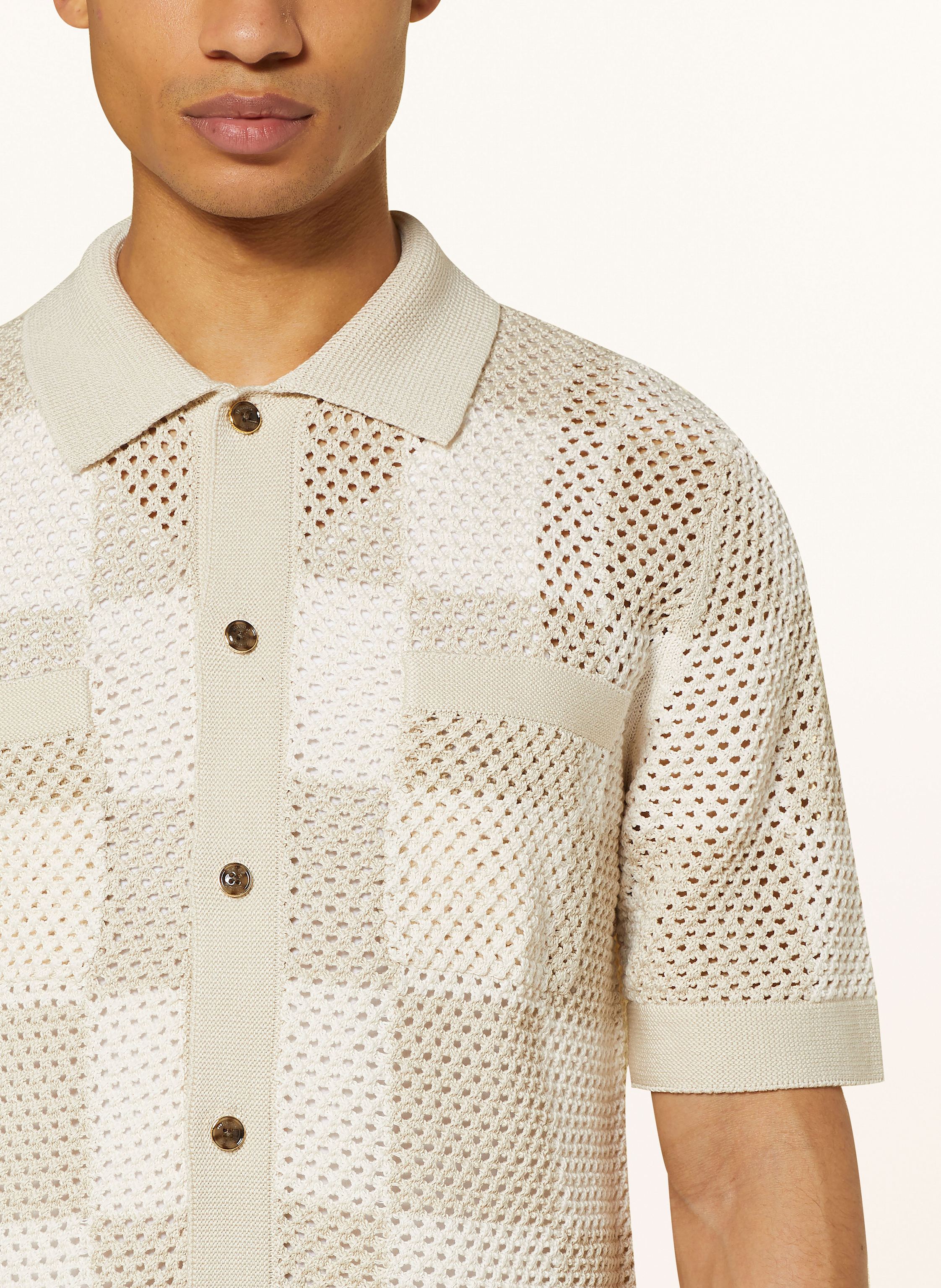 Thumbnail - Reiss Häkelhemd Alfred Regular Fit beige