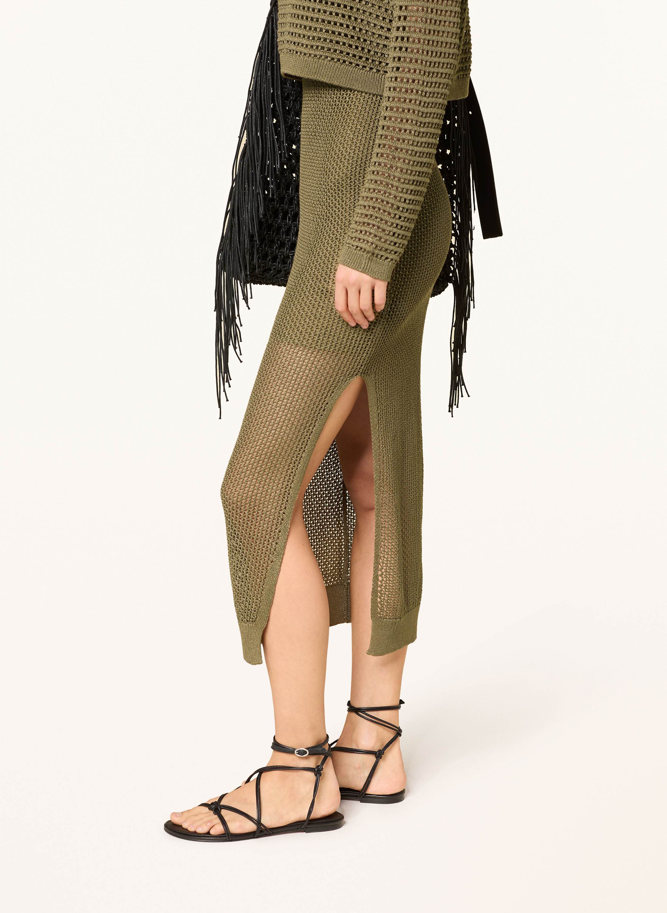 Thumbnail - Allsaints Set Miro: Strickkleid Und Pullover gruen