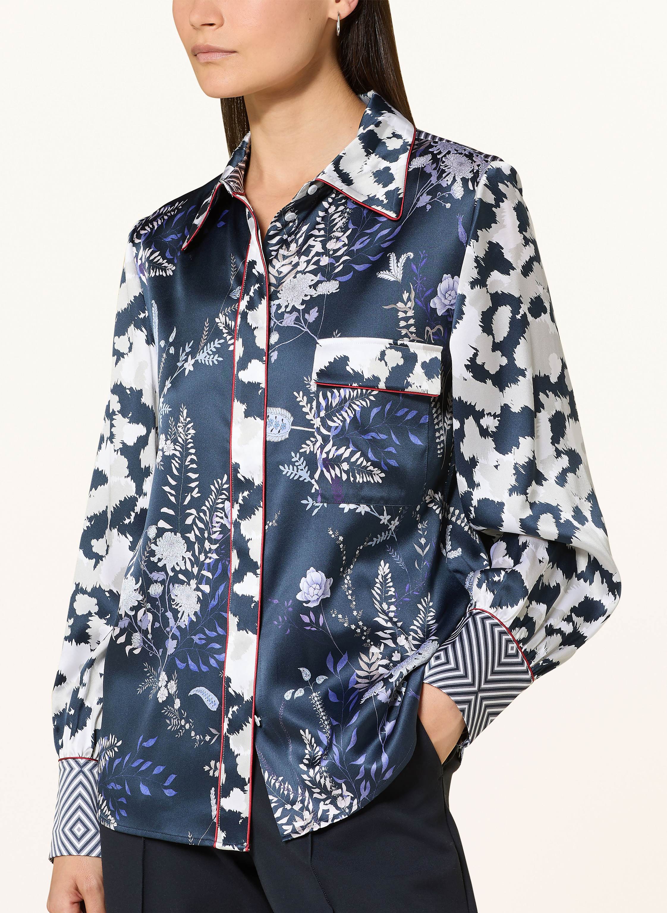 Thumbnail - Herzen's Angelegenheit Hemdbluse Aus Seide blau