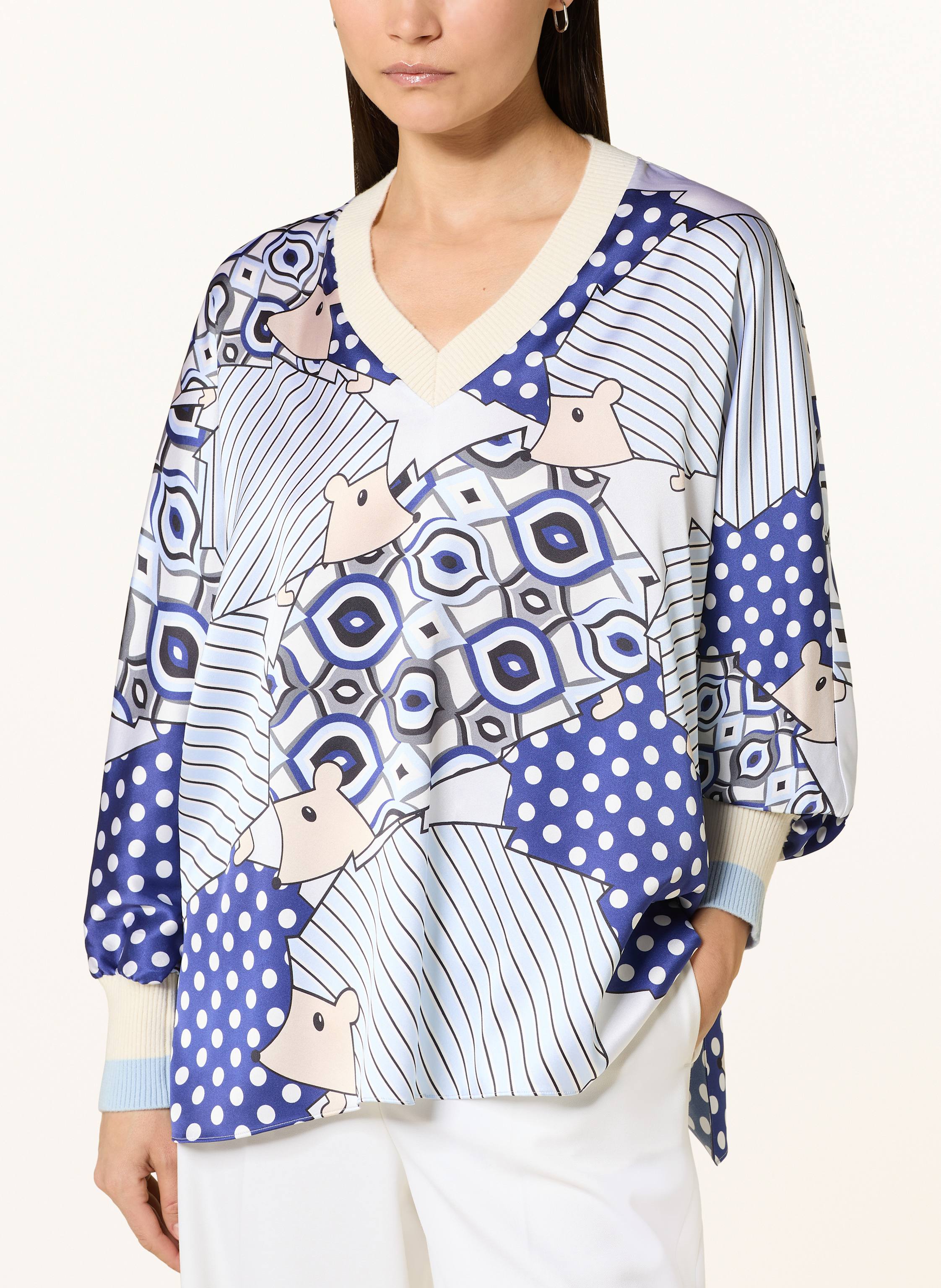 Thumbnail - Herzen's Angelegenheit Blusenshirt Aus Seide blau