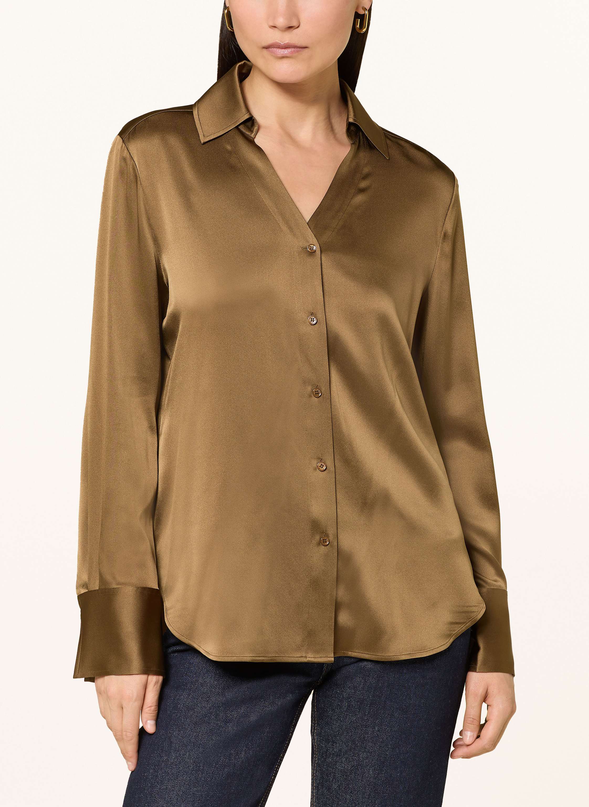 Thumbnail - Herzen's Angelegenheit Hemdbluse Aus Seide gruen