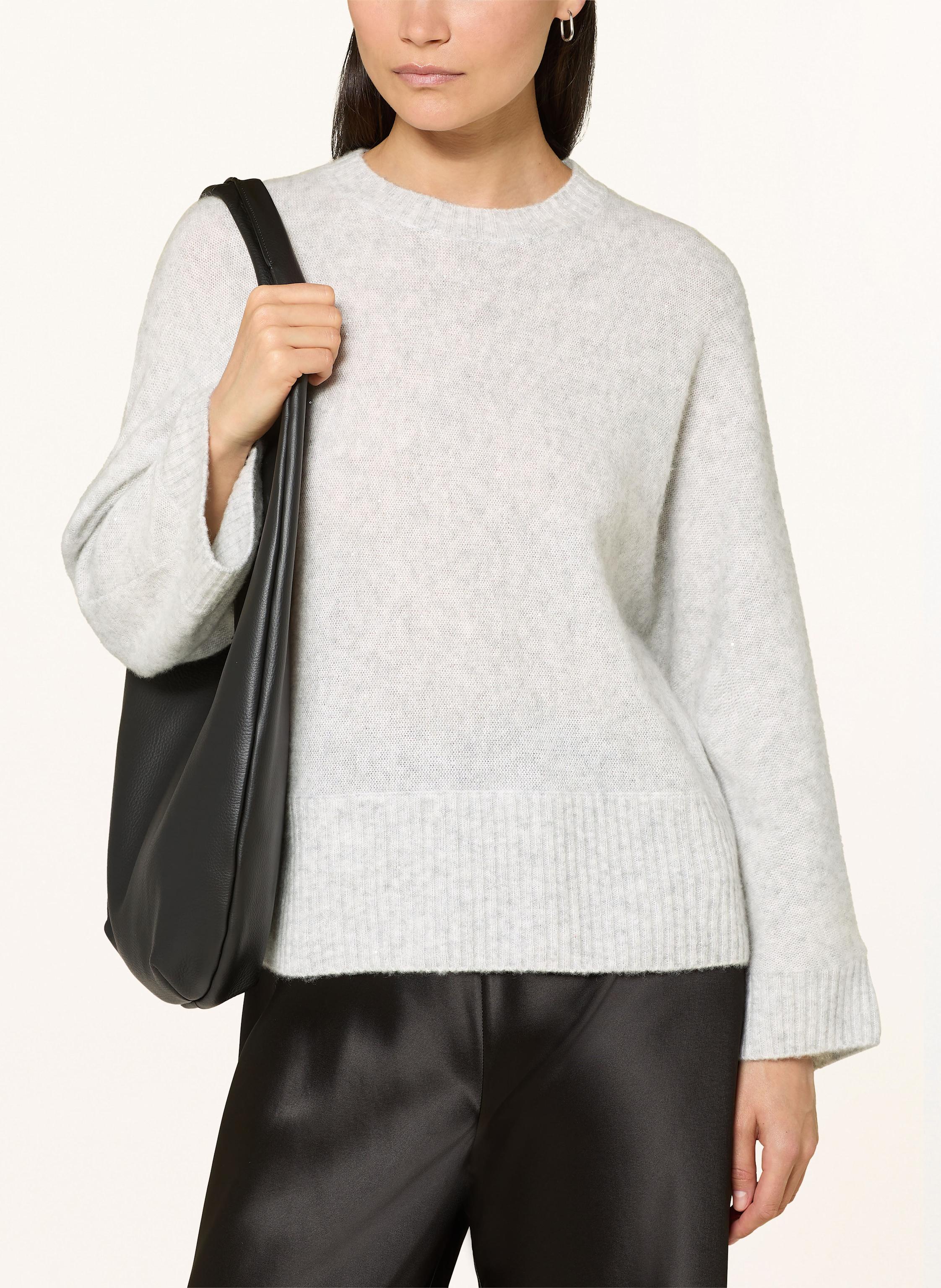 Thumbnail - Herzen's Angelegenheit Pullover Mit Cashmere Und Pailletten grau