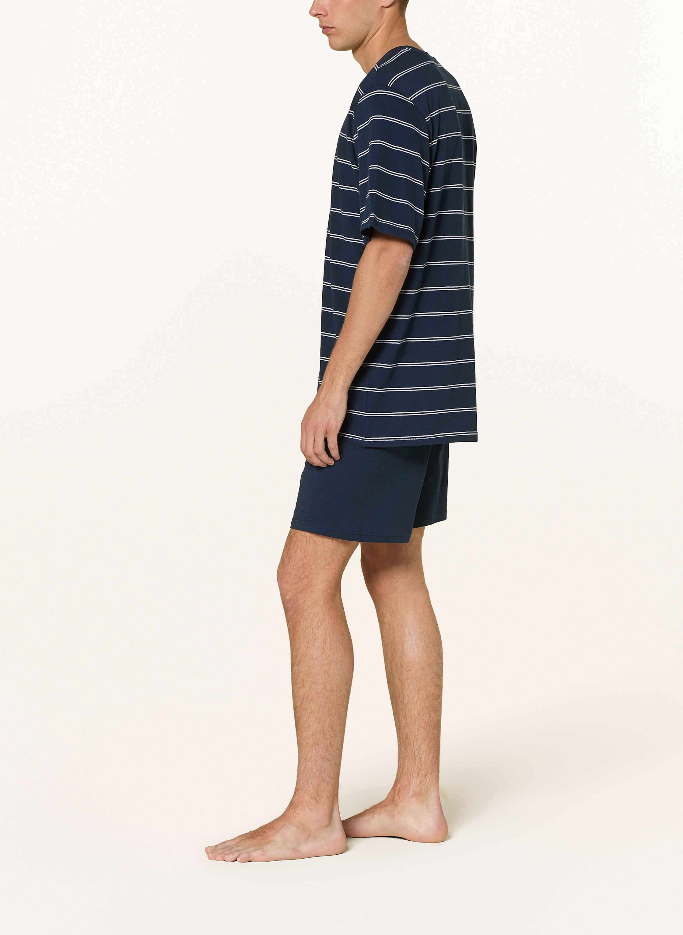 Thumbnail - Schiesser Shorty-Schlafanzug Selected! Premium Inspiration blau