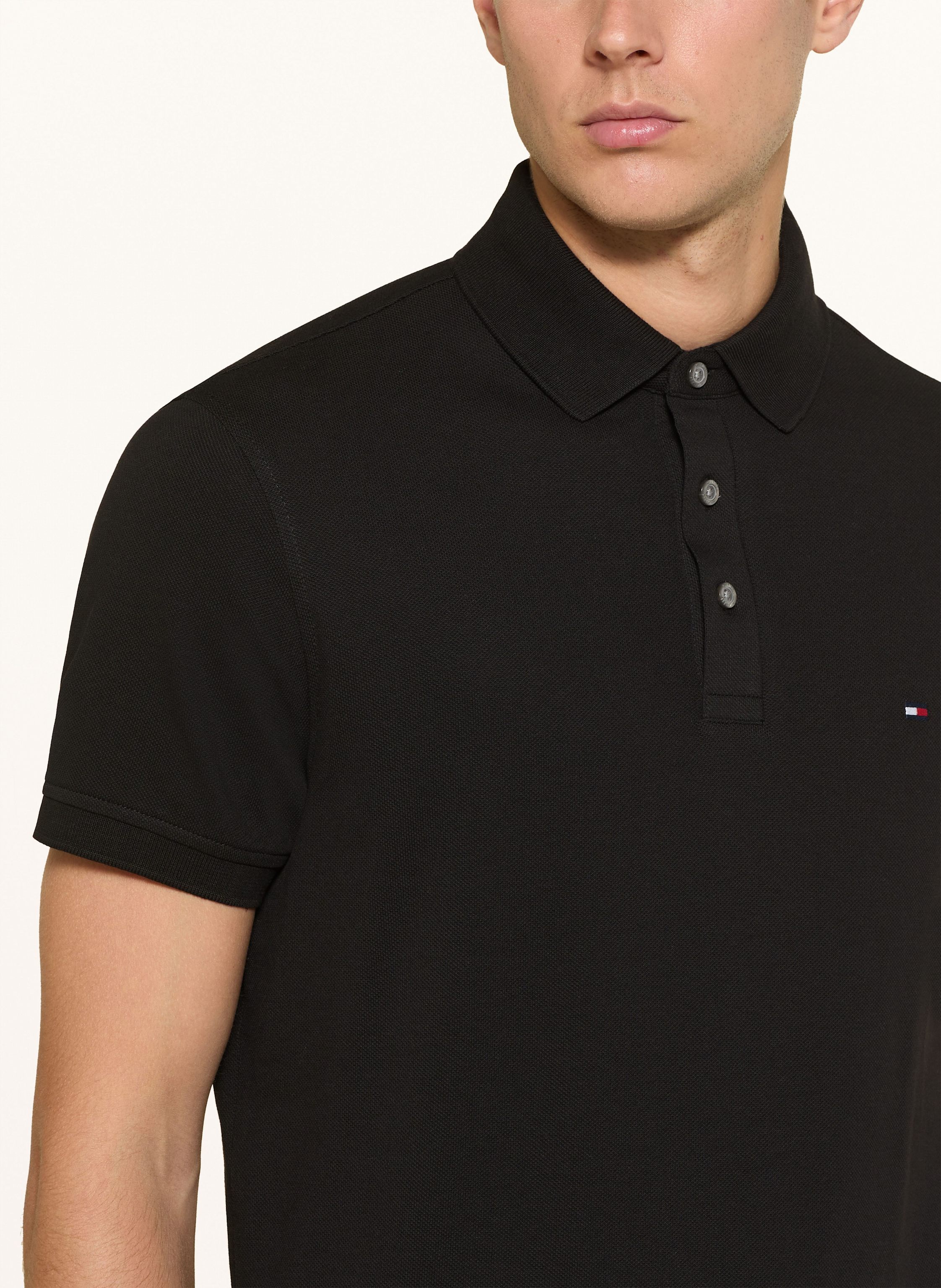 Thumbnail - Tommy Hilfiger Piqué-Poloshirt Slim Fit schwarz