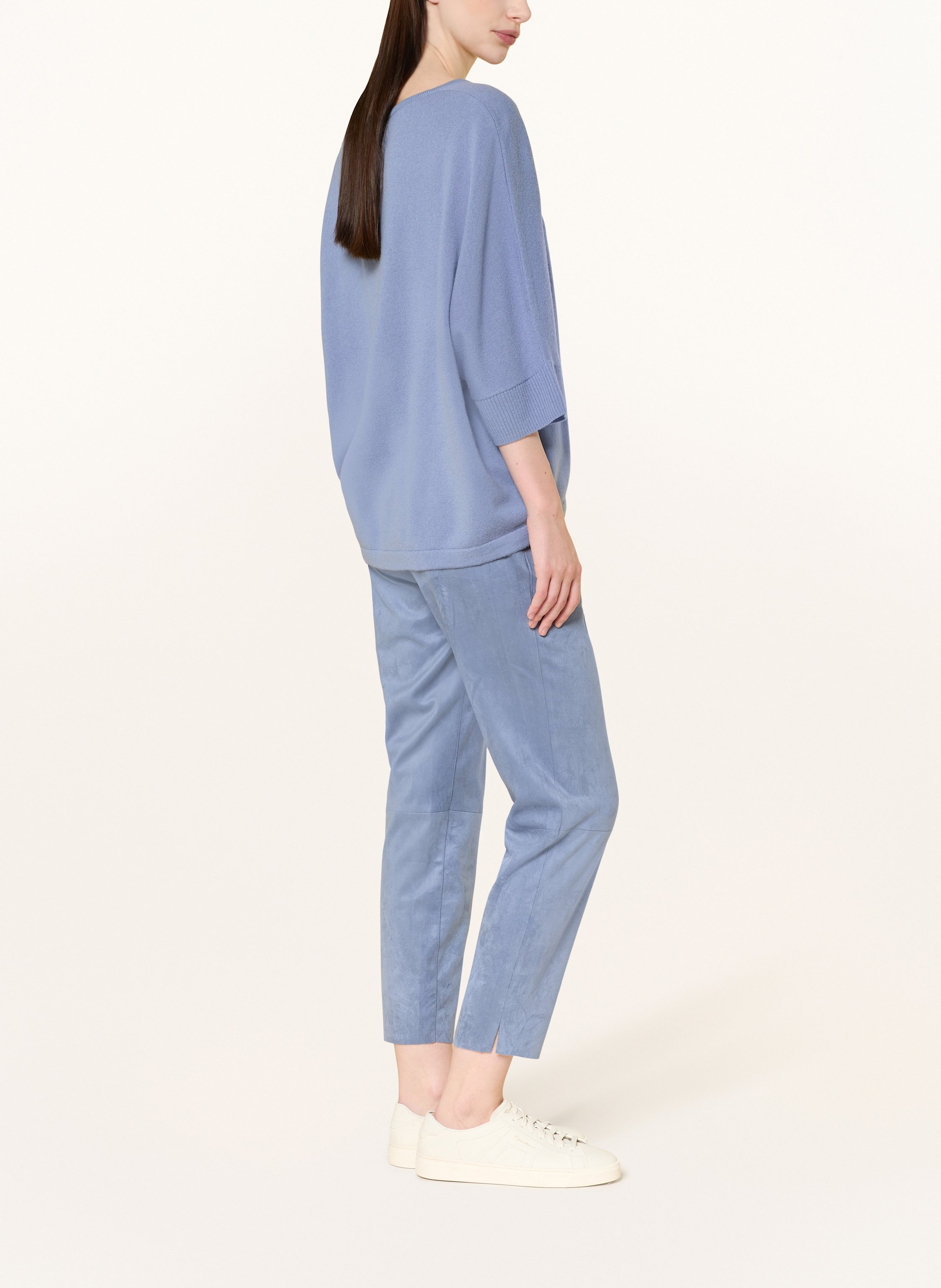 Thumbnail - Juvia Hose Im Jogging-Stil In Lederoptik blau