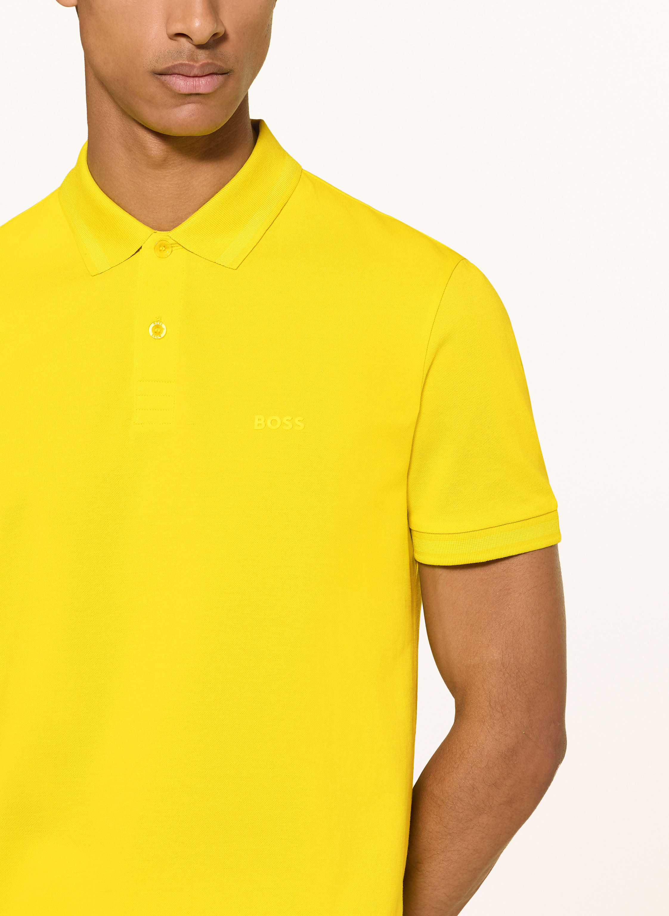 Thumbnail - Boss Piqué-Poloshirt Pio Regular Fit gelb