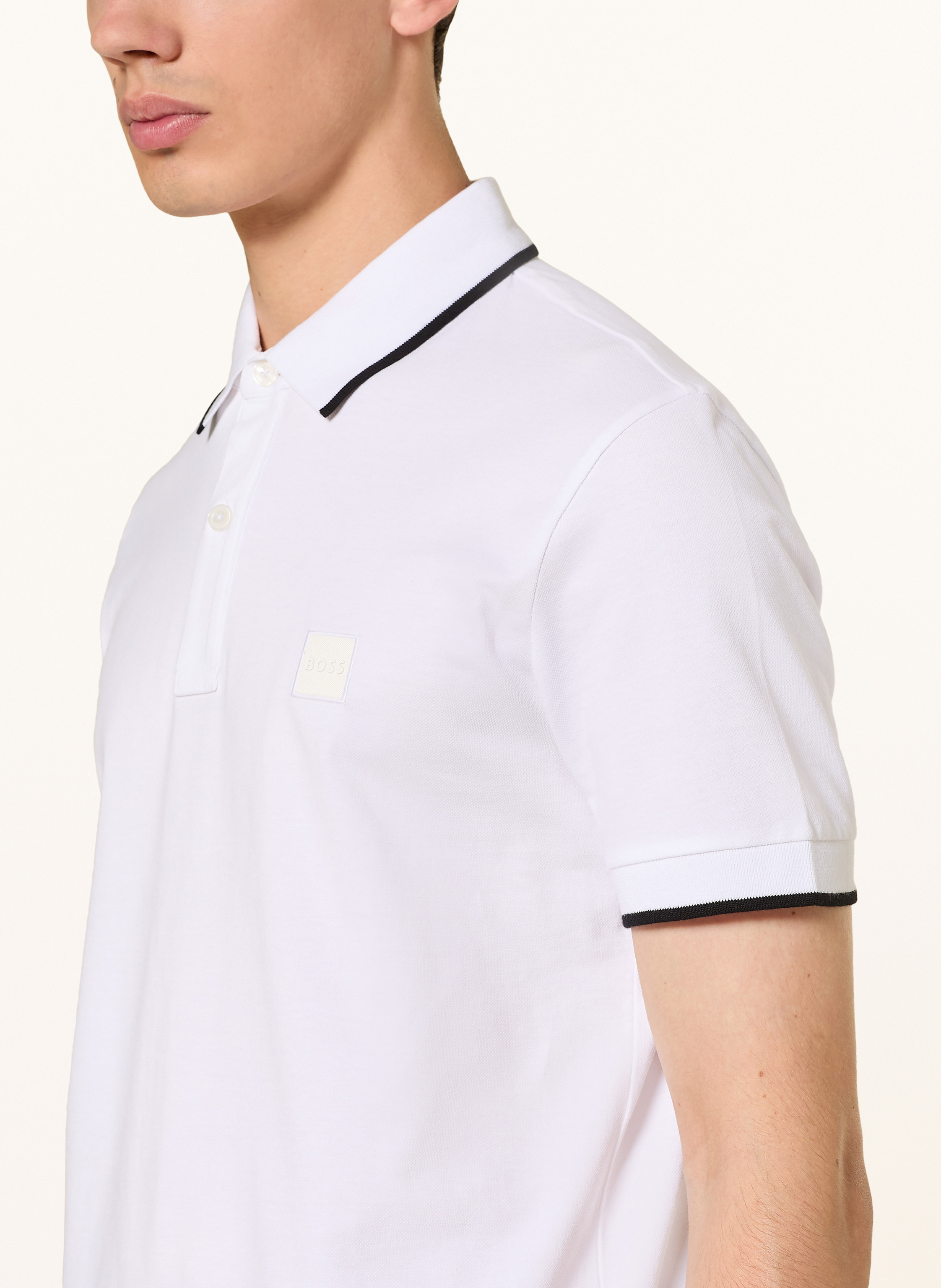 Thumbnail - Boss Piqué-Poloshirt Passertip weiss