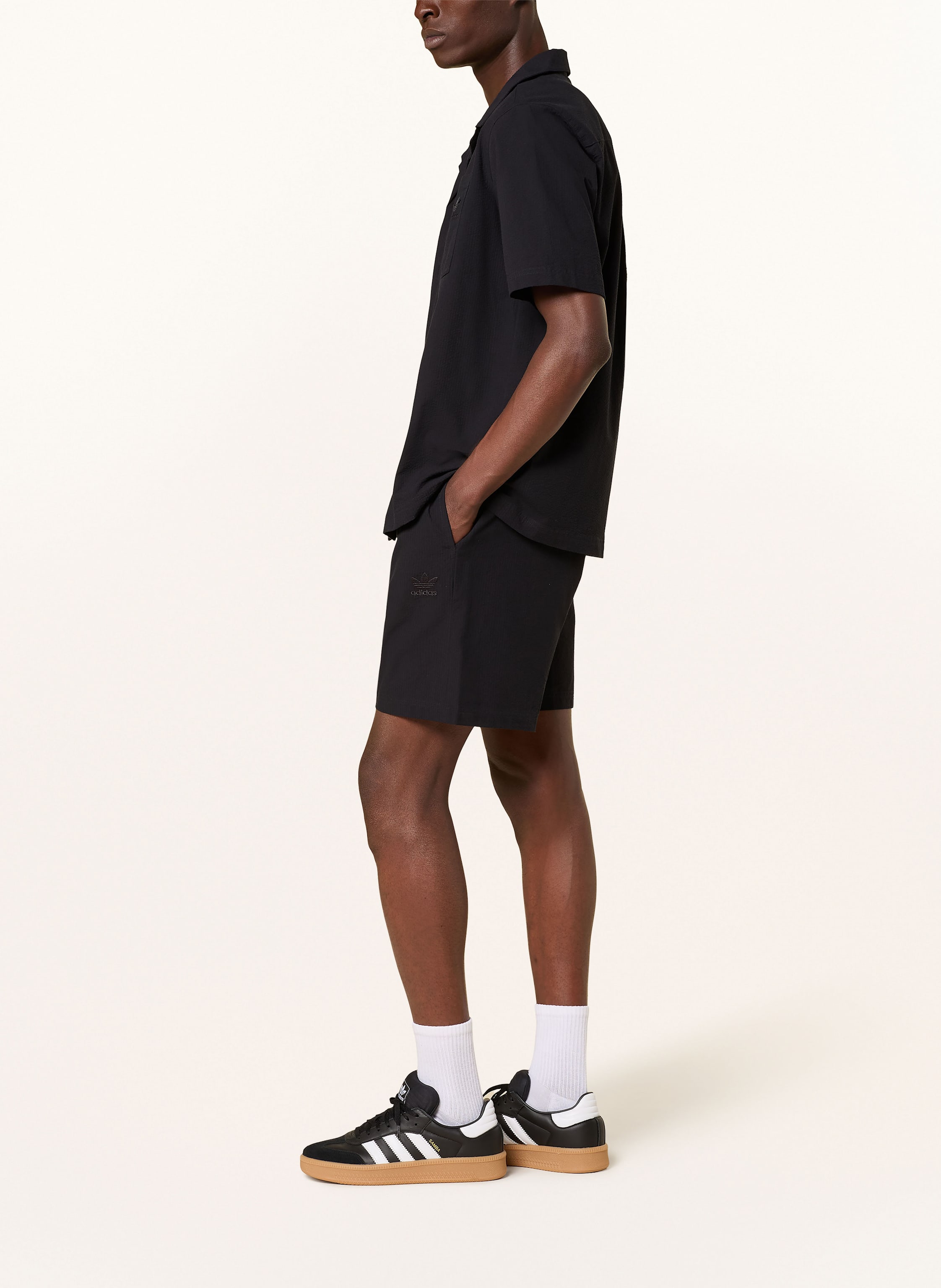 Thumbnail - Adidas Originals Shorts Essentials Seersucker Regular Fit schwarz