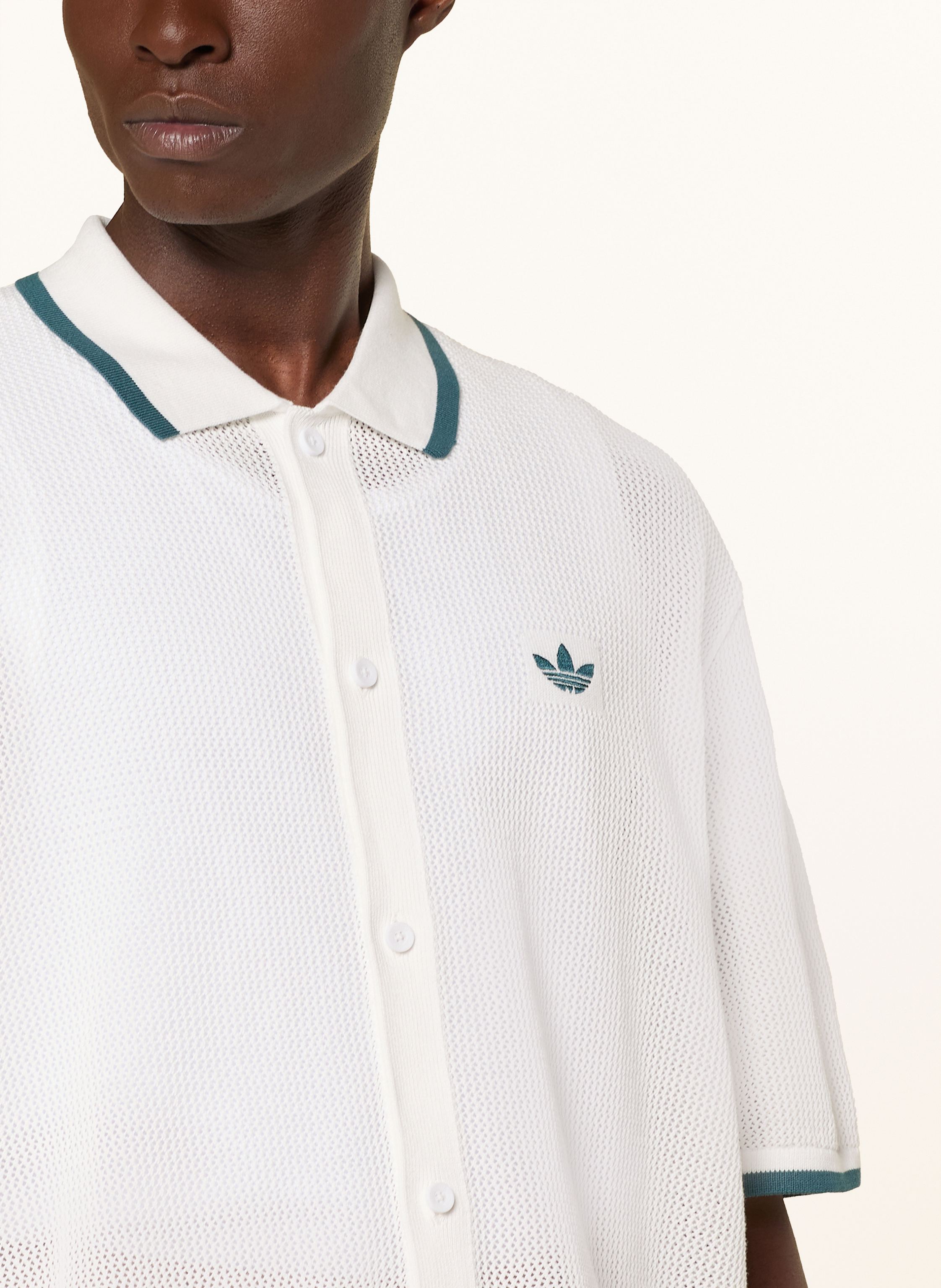 Thumbnail - Adidas Originals Strickhemd Adidas Originals Button Down Loose Fit weiss