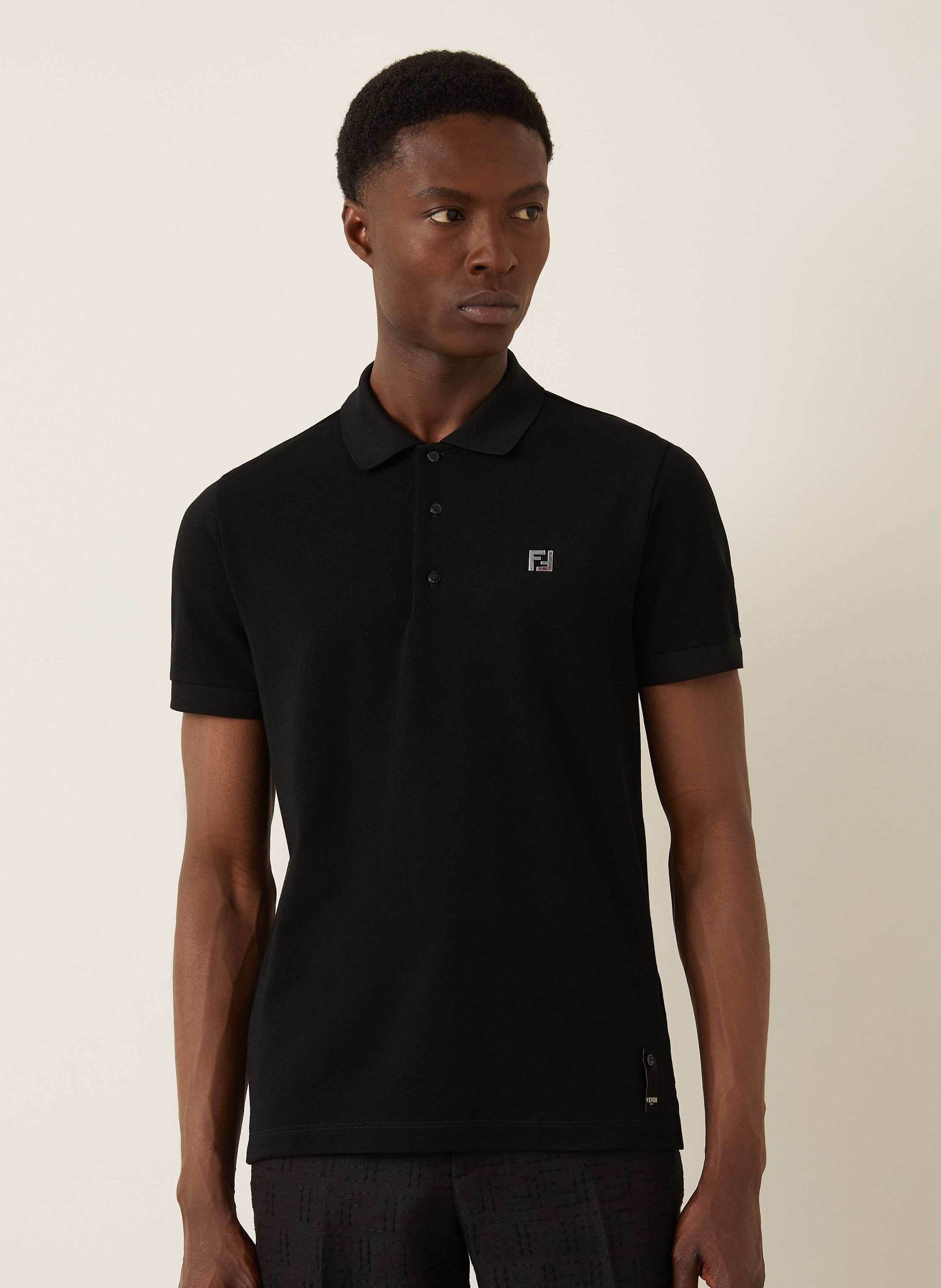 Thumbnail - Fendi Piqué-Poloshirt Regular Fit schwarz