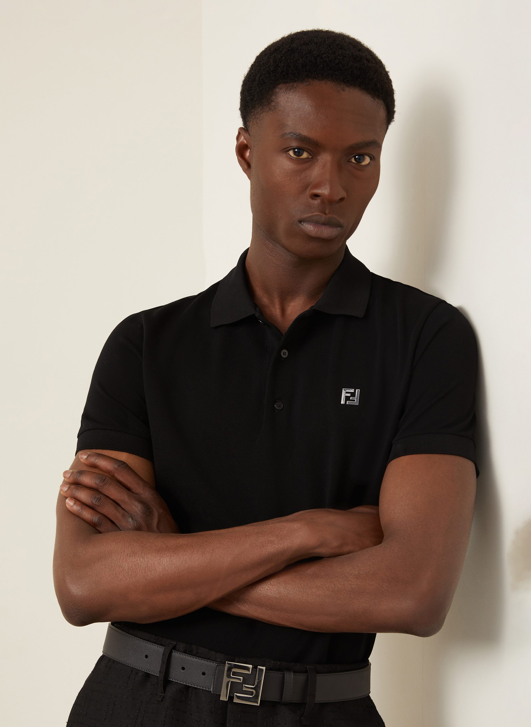 Thumbnail - Fendi Piqué-Poloshirt Regular Fit schwarz