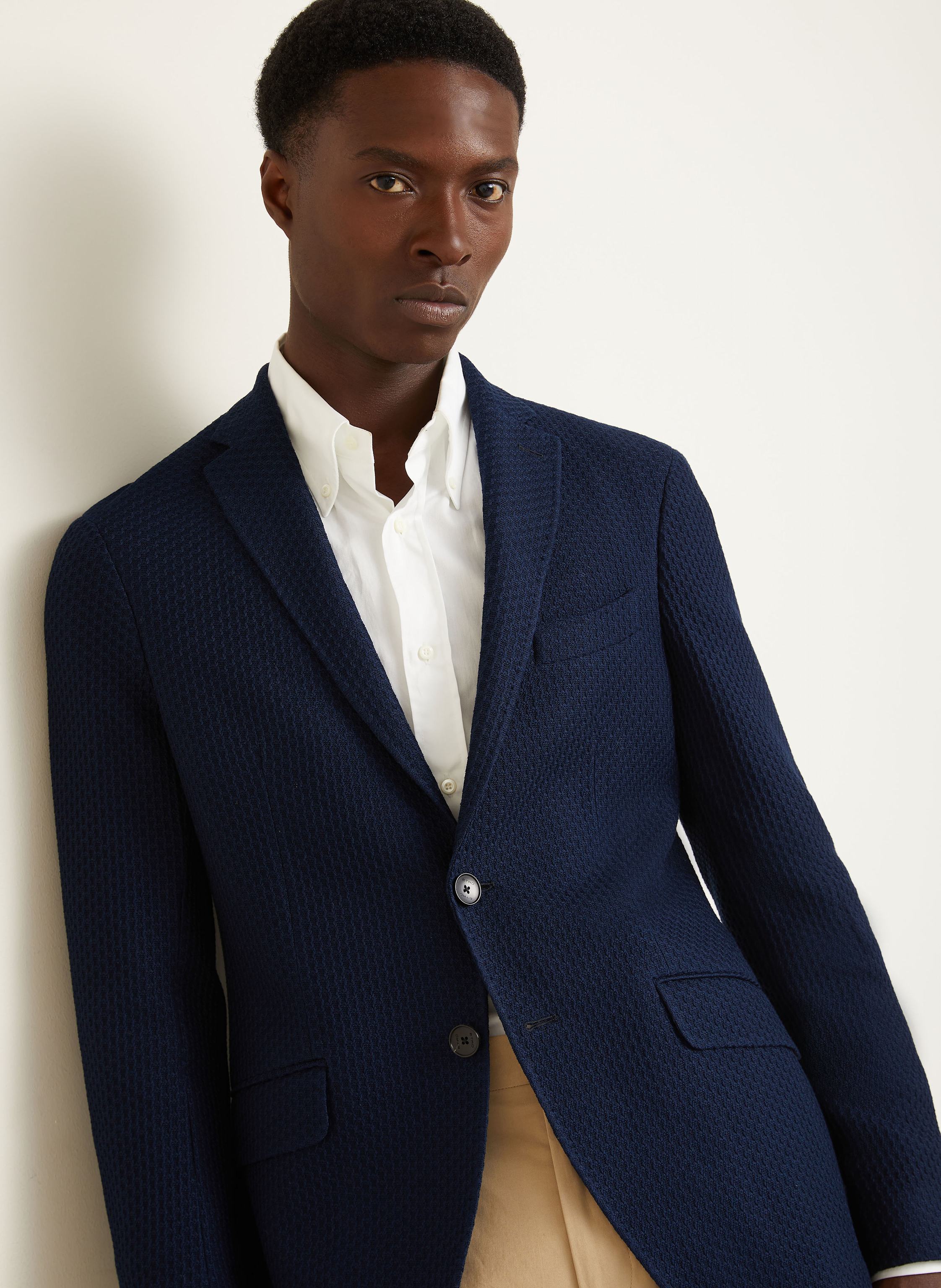 Thumbnail - Etro Stricksakko Slim Fit blau