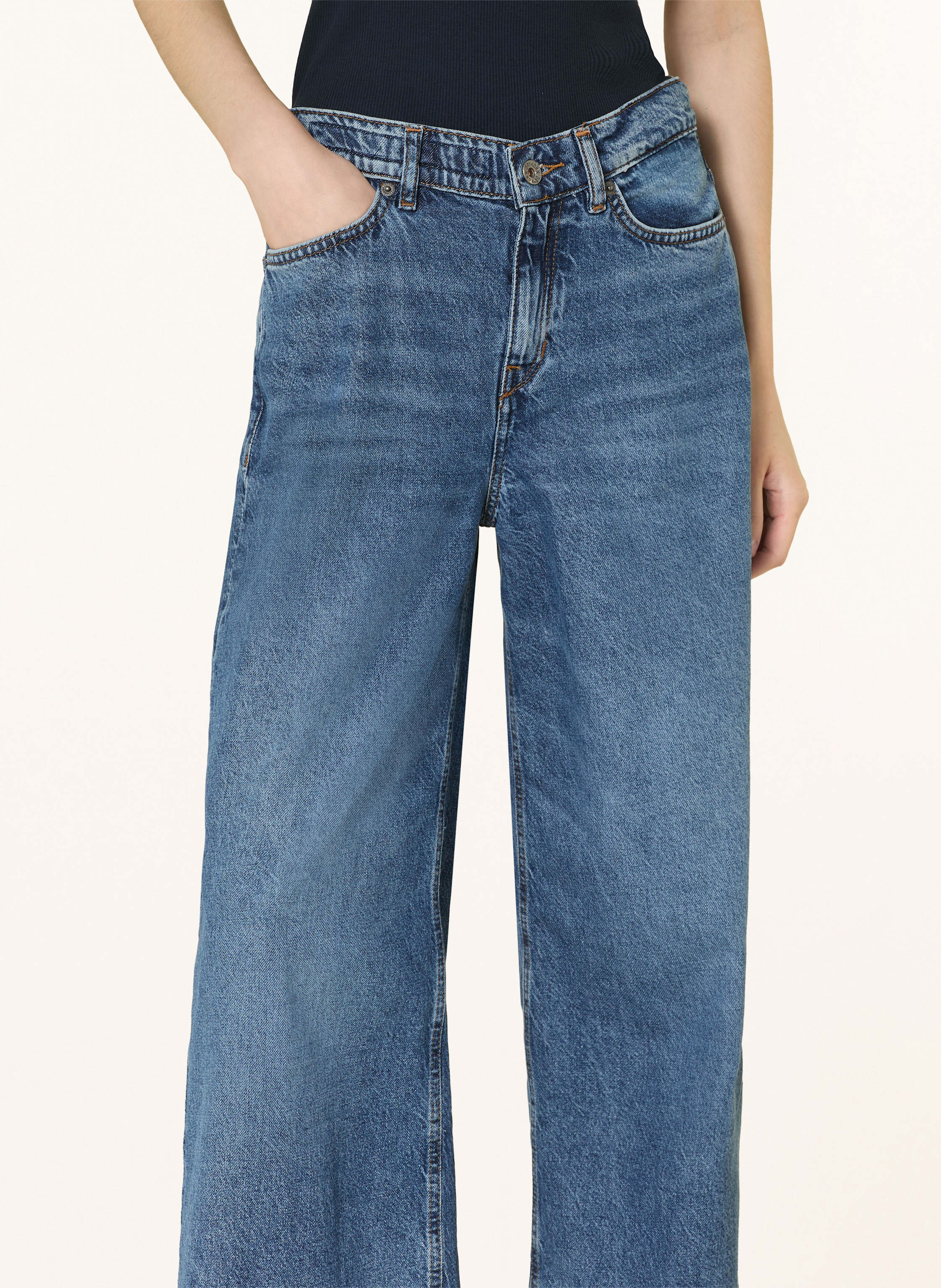 Thumbnail - Drykorn Wide Leg Jeans Flung blau