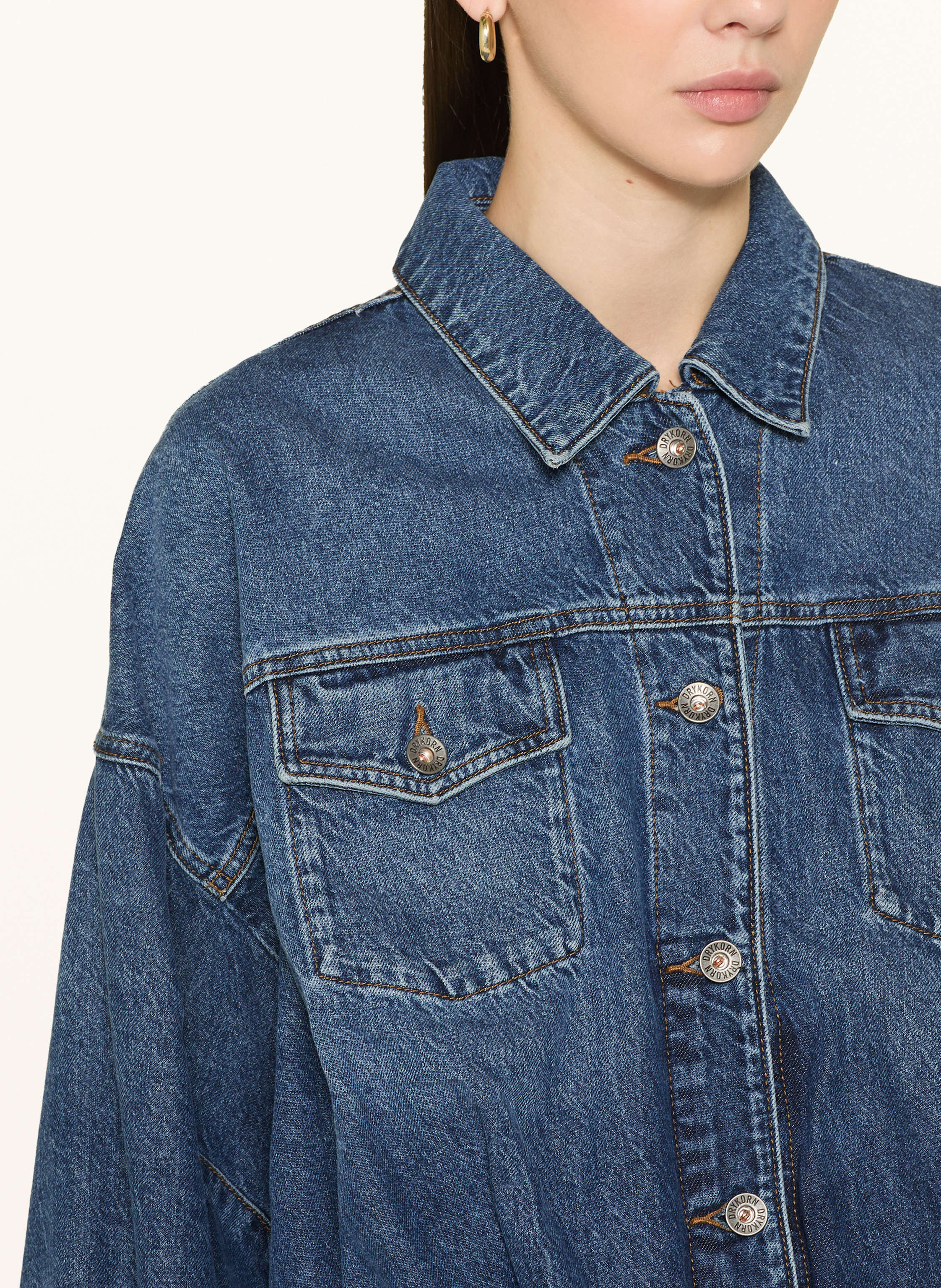 Thumbnail - Drykorn Jeansjacke Blaxton blau