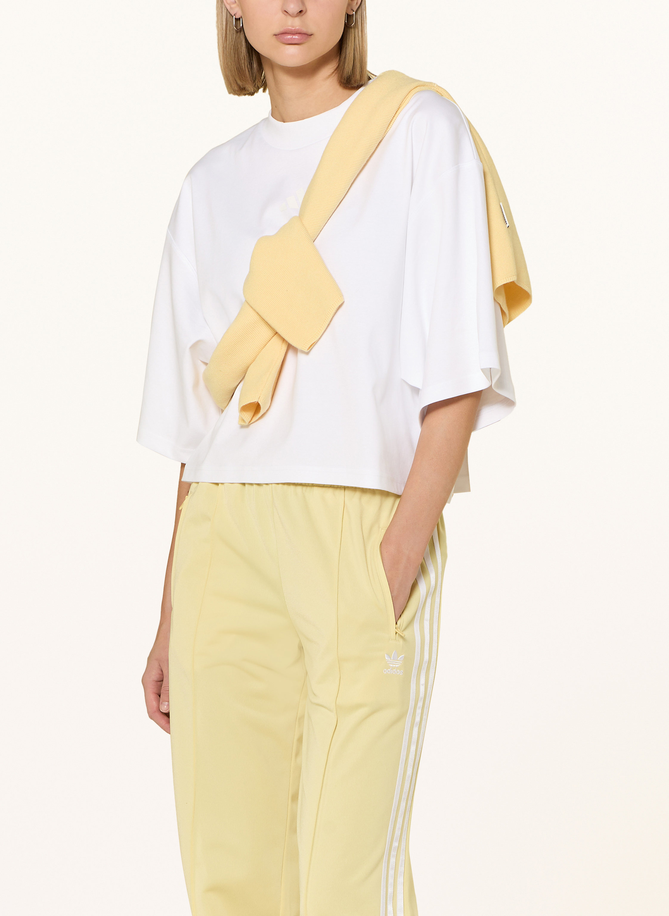 Thumbnail - Adidas Cropped-Shirt City Escape Loose weiss