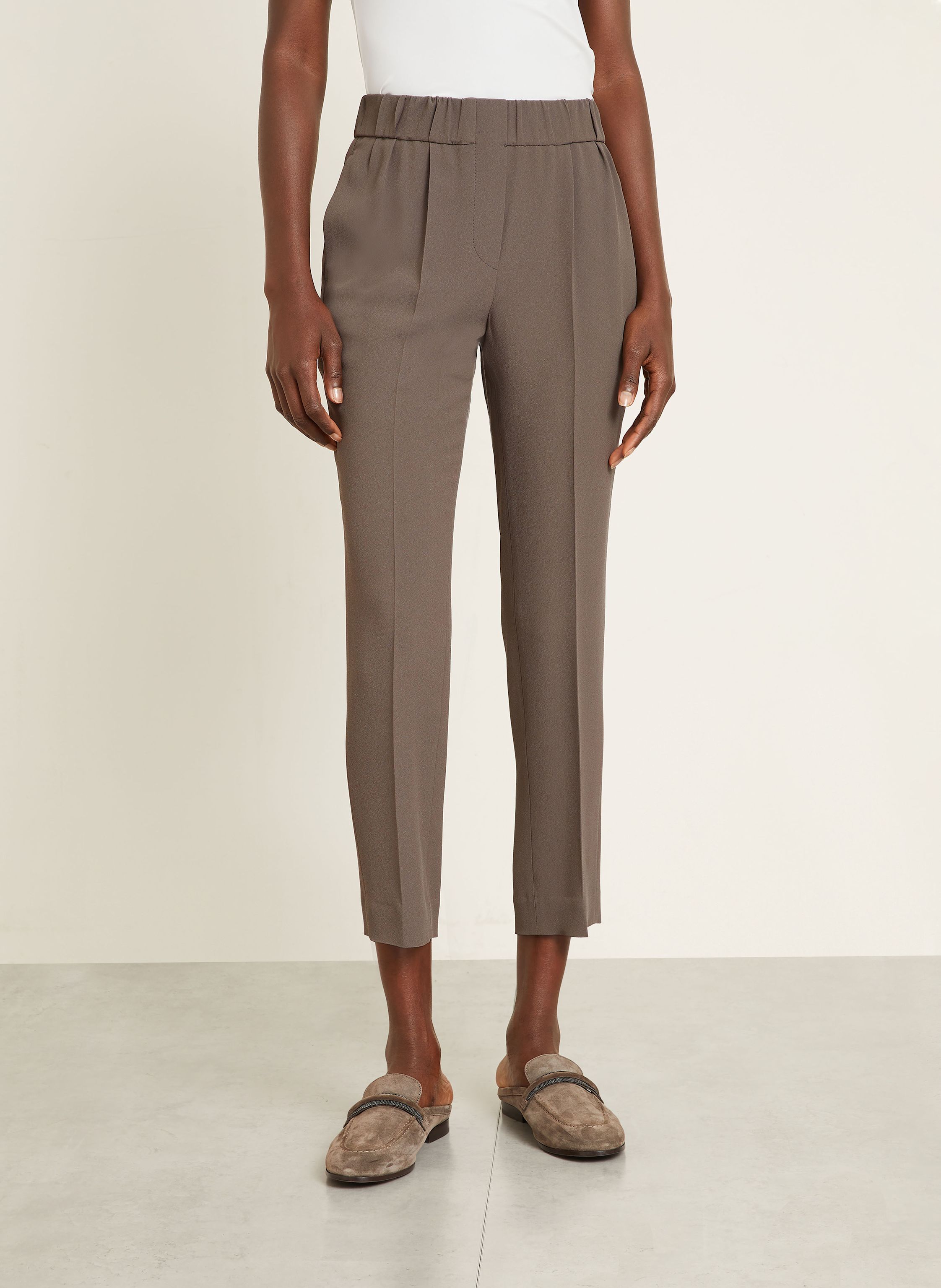 Thumbnail - Brunello Cucinelli 7/8-Hose Mit Seide grau