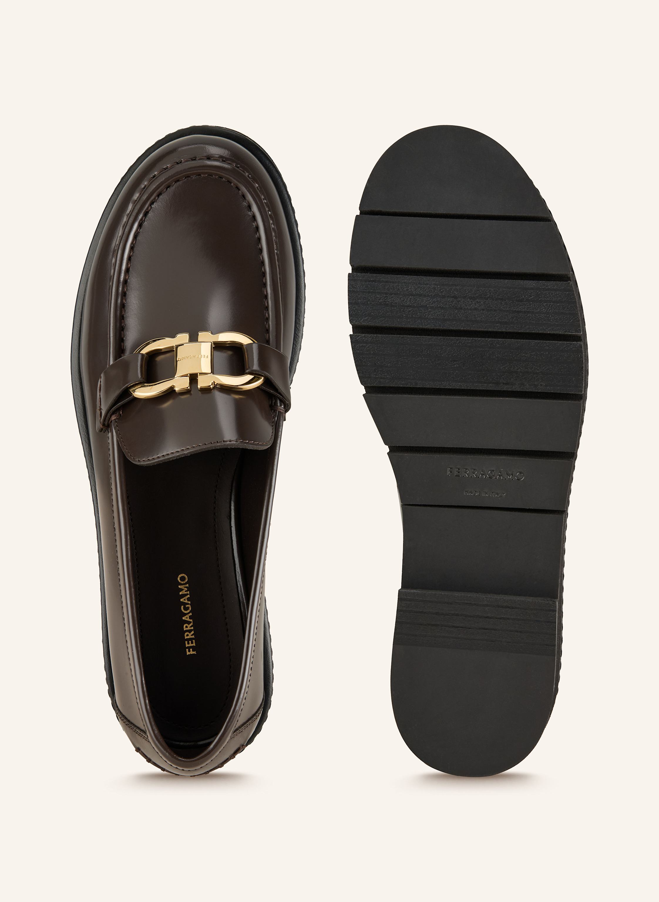 Thumbnail - Ferragamo Loafer Maryan braun