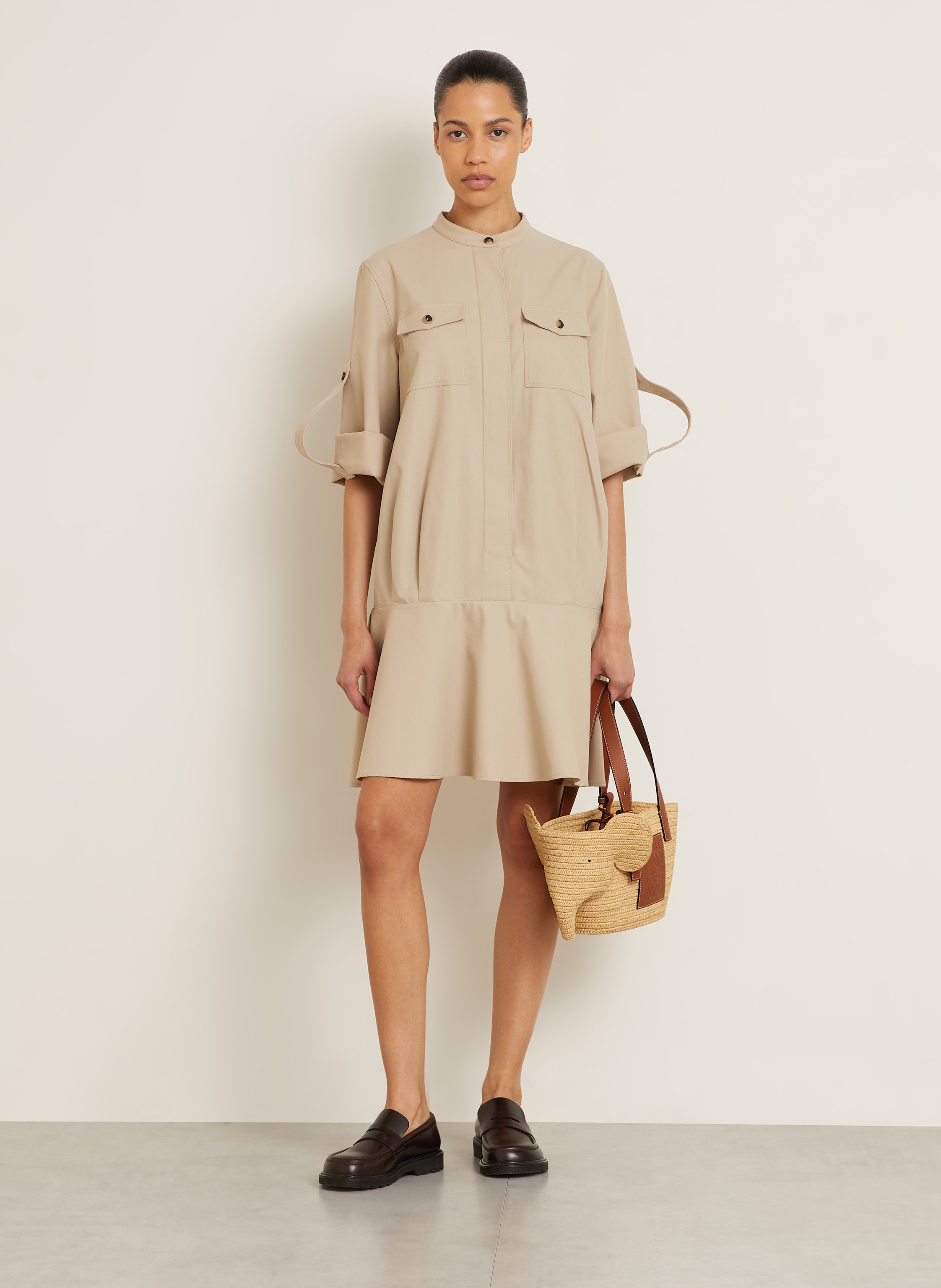 Thumbnail - Loewe Shopper Elephant Basket beige