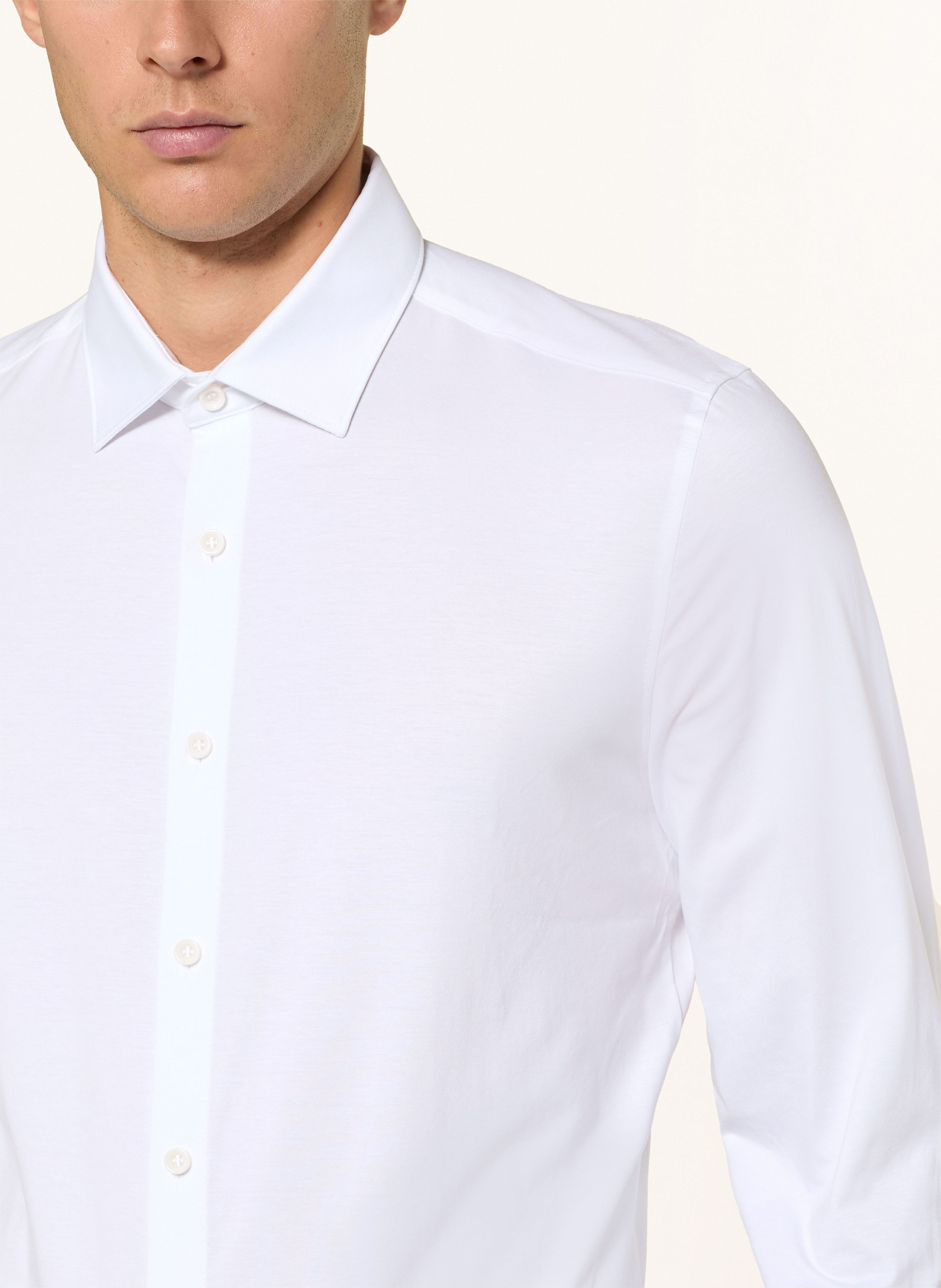 Thumbnail - Olymp Jerseyhemd No. Six 24/Seven Super Slim weiss