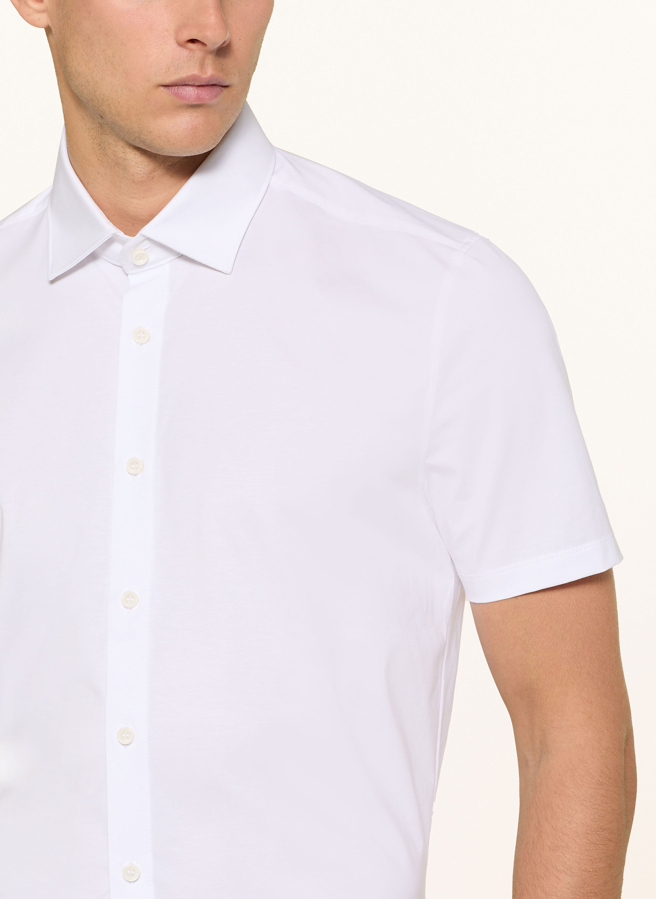 Thumbnail - Olymp Kurzarm-Hemd Level Five 24/Seven Body Fit weiss