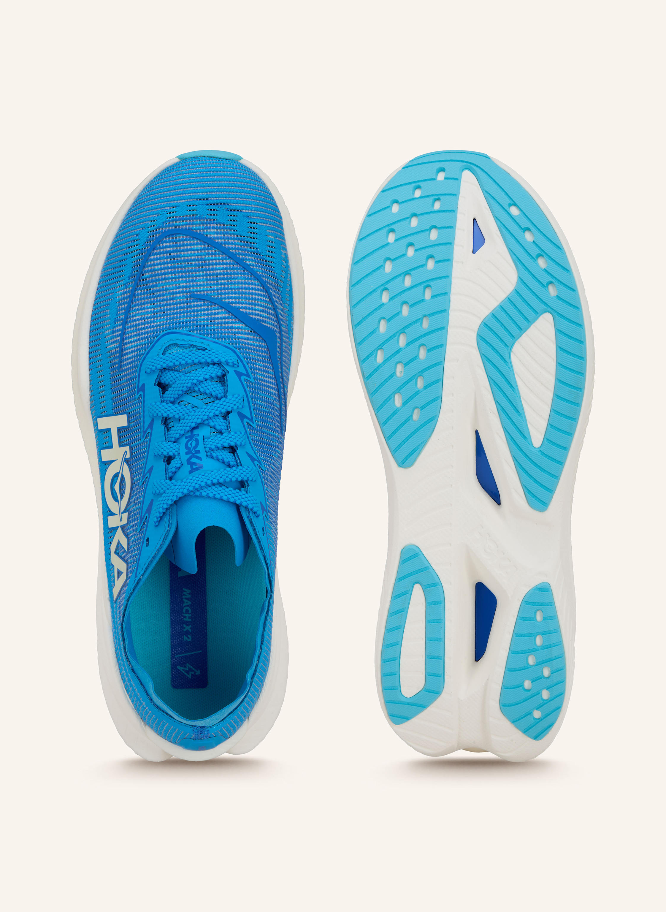 Thumbnail - Hoka Laufschuhe Mach x2 blau