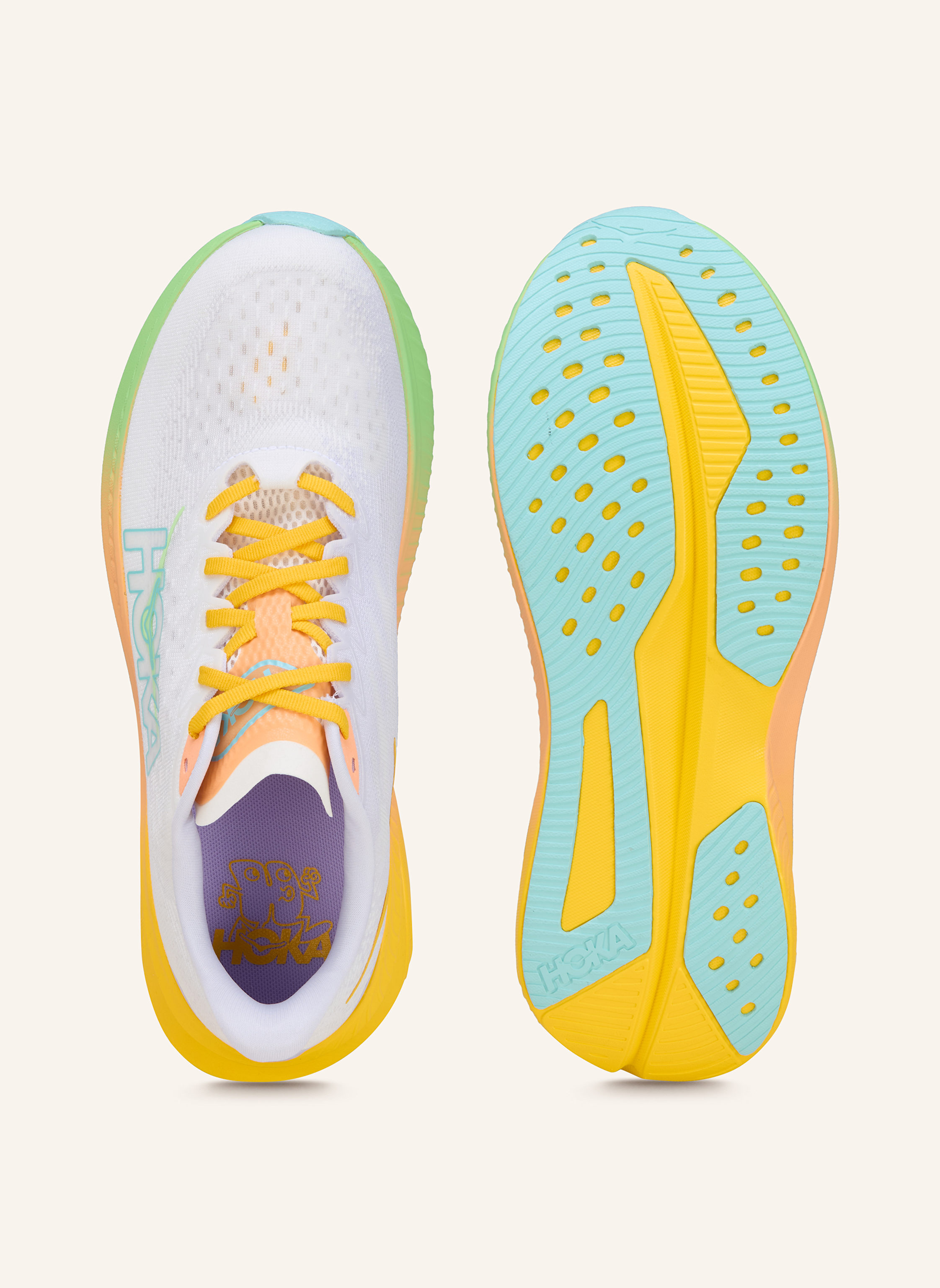 Thumbnail - Hoka Laufschuhe Mach 6 weiss