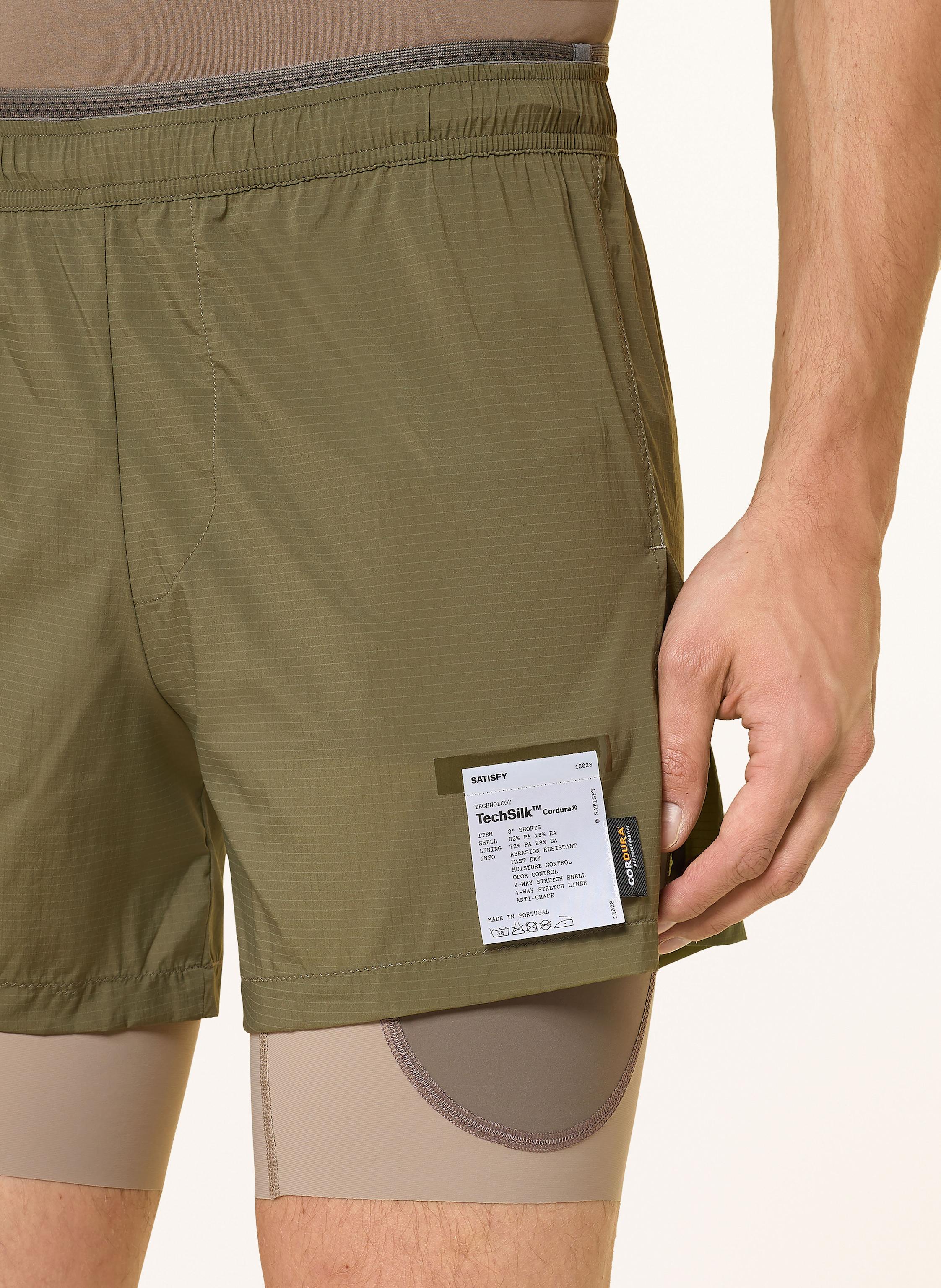Thumbnail - Satisfy 2-In-1-Laufshorts Techsilk™ Cordura® 8in gruen