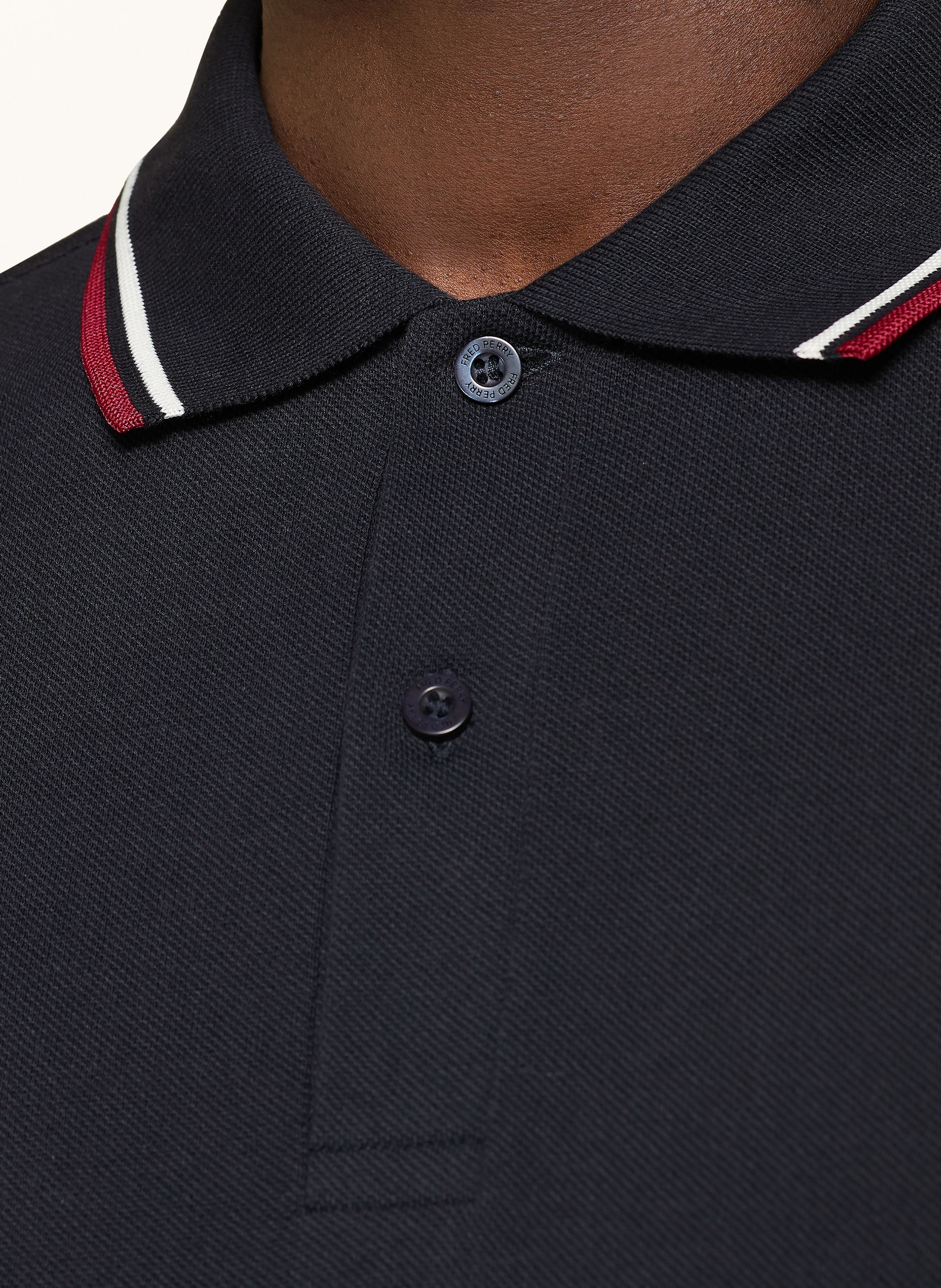 Thumbnail - Fred Perry Piqué-Poloshirt blau