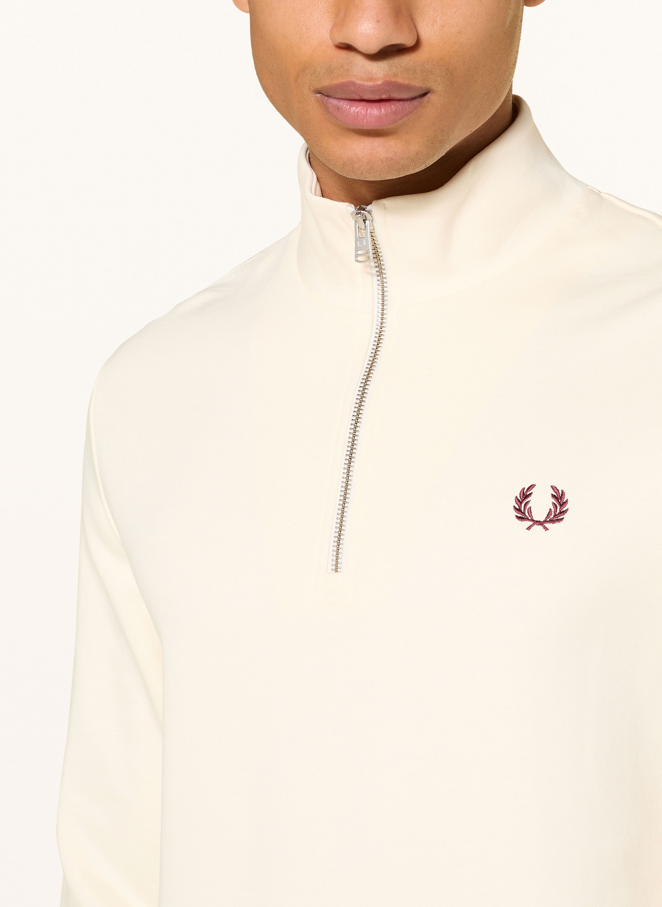Thumbnail - Fred Perry Sweatjacke weiss