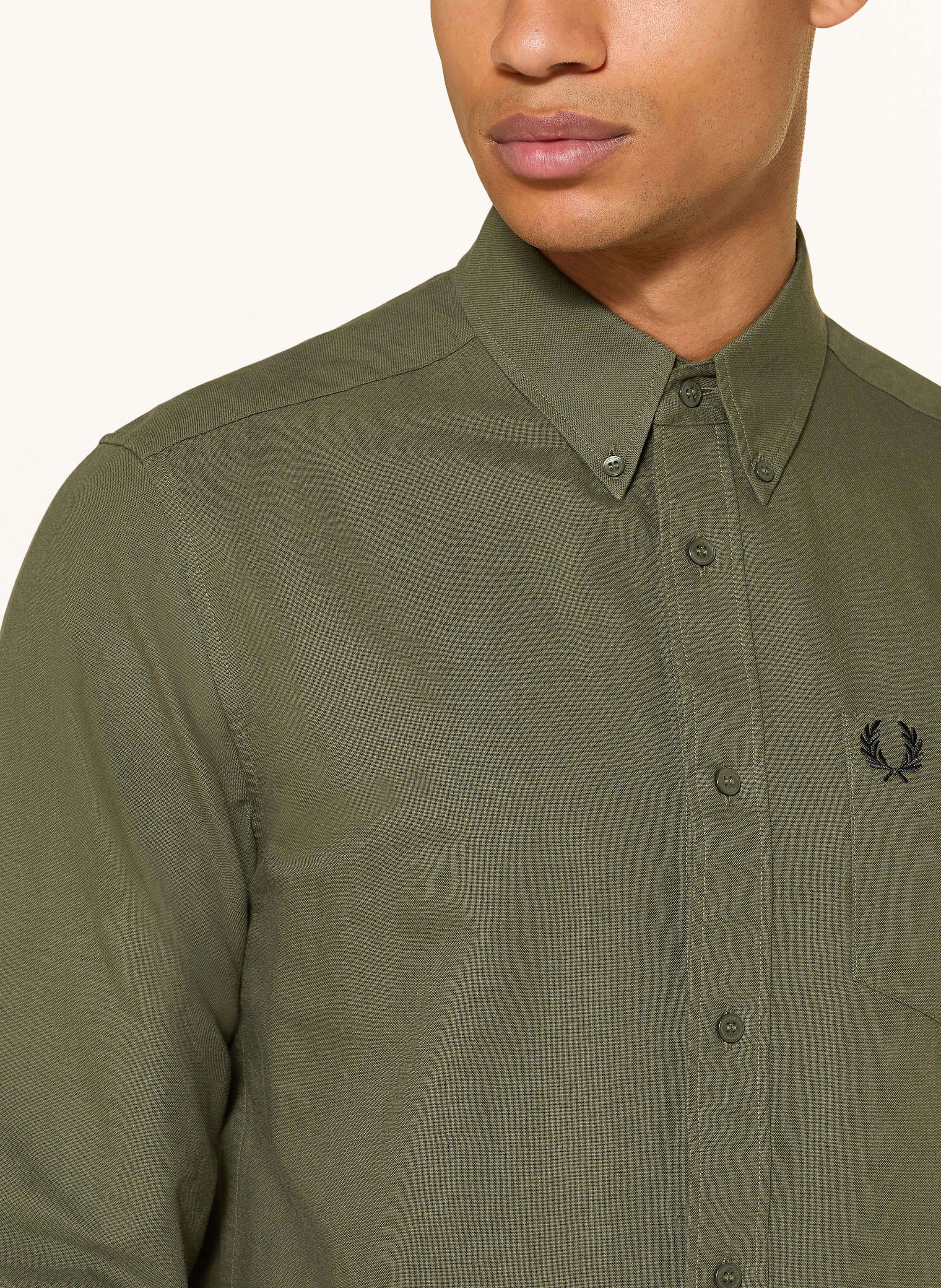 Thumbnail - Fred Perry Hemd Regular Fit gruen