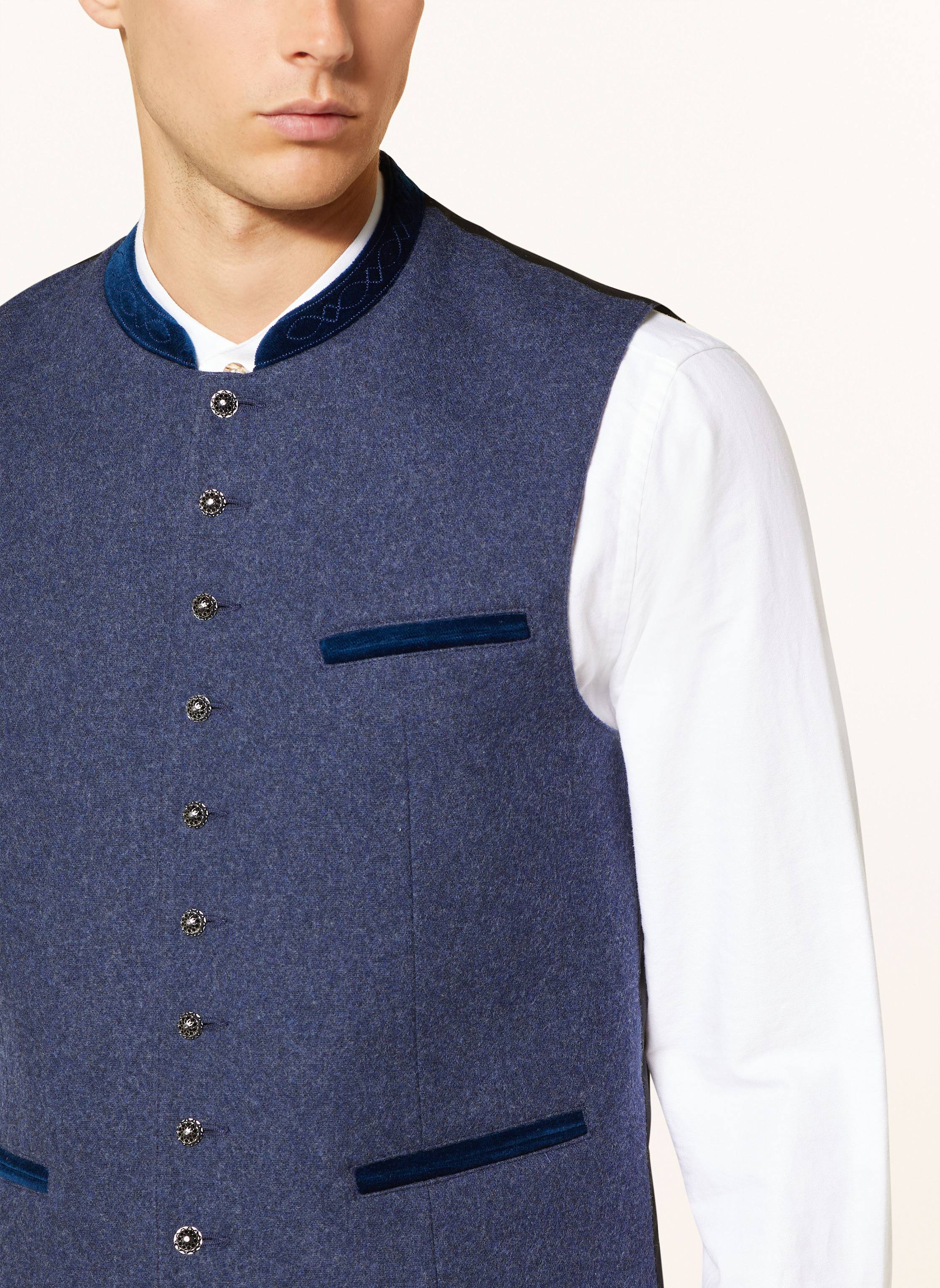 Thumbnail - Hammerschmid Trachtenweste Manuel Extra Slim Fit blau