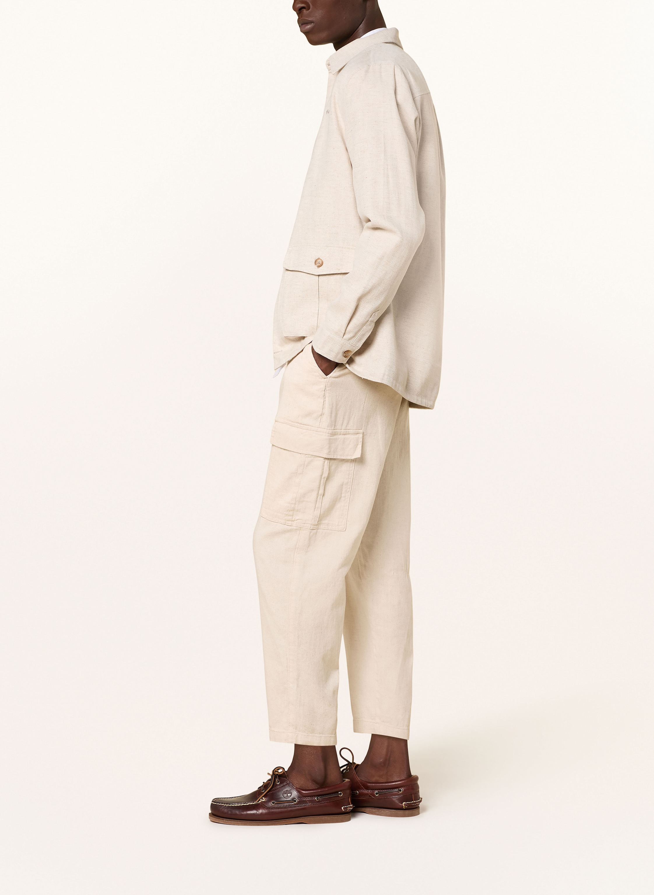 Thumbnail - Colours & Sons Cargohose Regular Fit Mit Leinen Und Verkürzter Beinlänge beige
