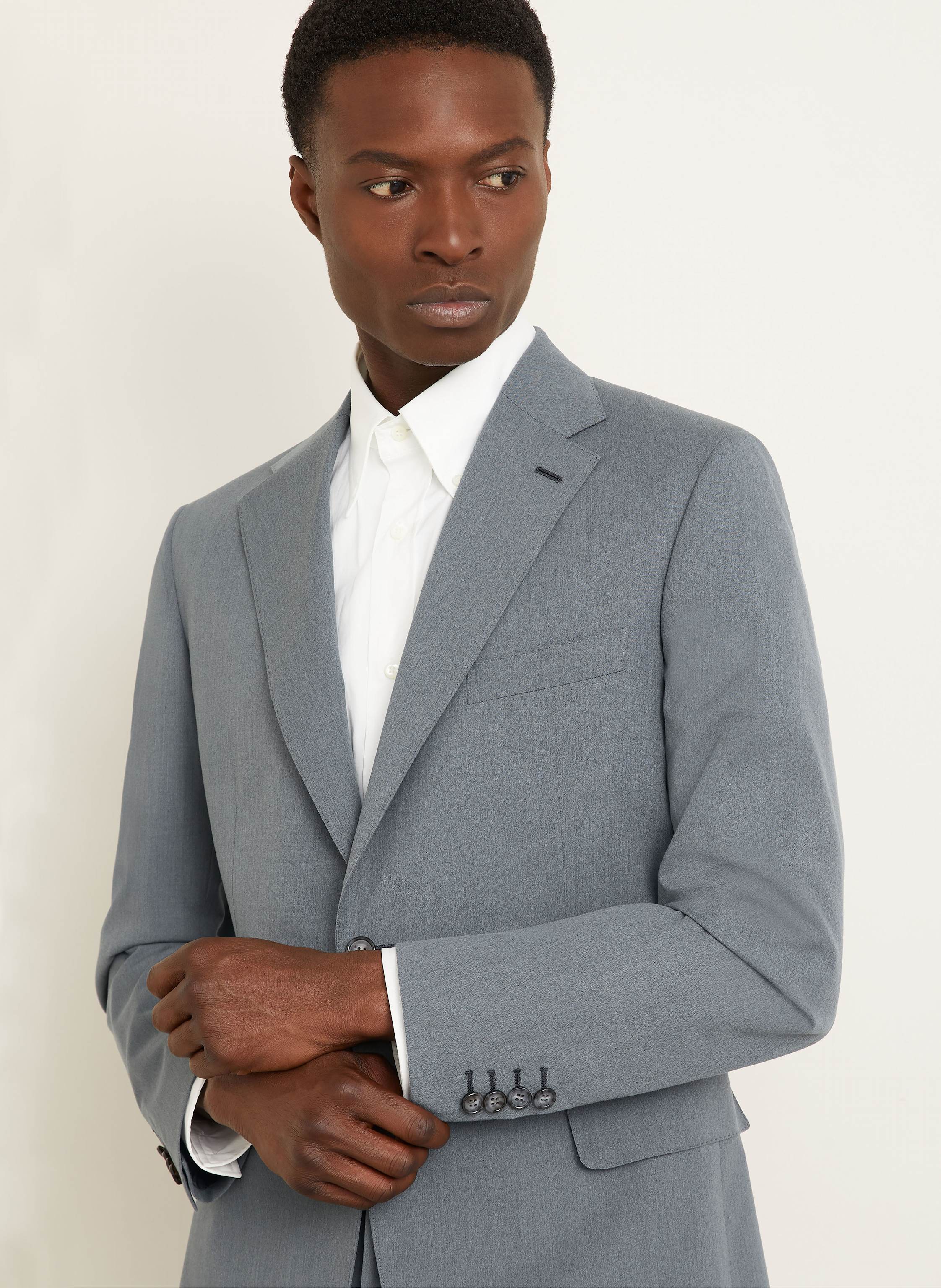 Thumbnail - Brioni Anzug Abito Mit Seide Extra Slim Fit grau
