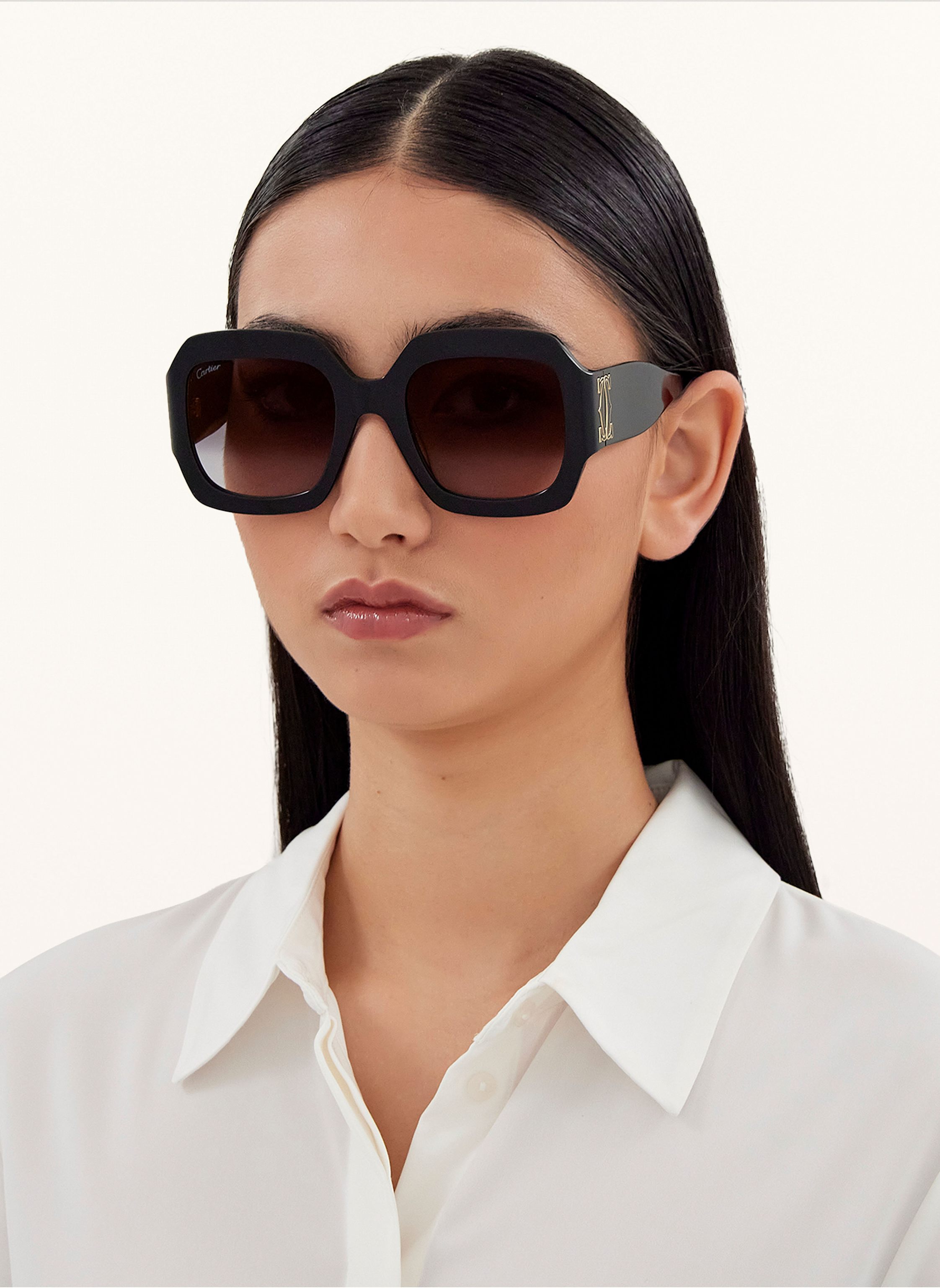 Thumbnail - Cartier Sonnenbrille ct0434s schwarz