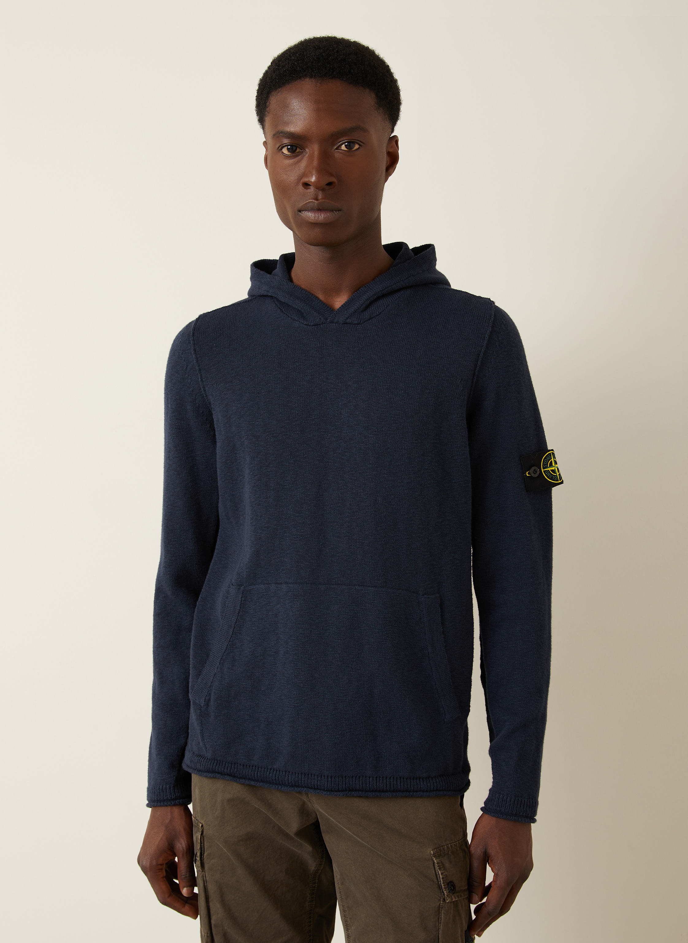 Thumbnail - Stone Island Strick-Hoodie blau
