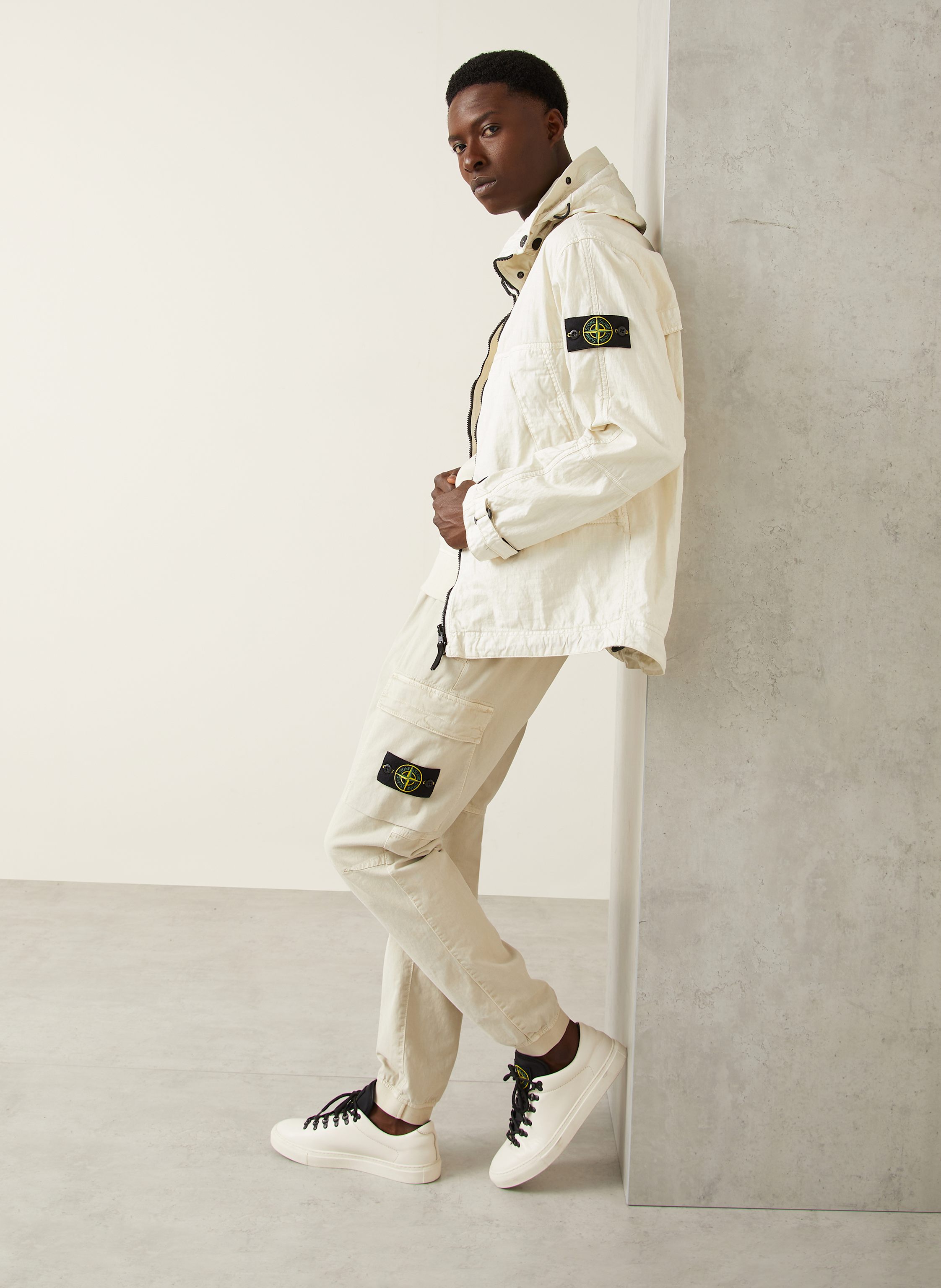 Thumbnail - Stone Island Leinenjacke beige