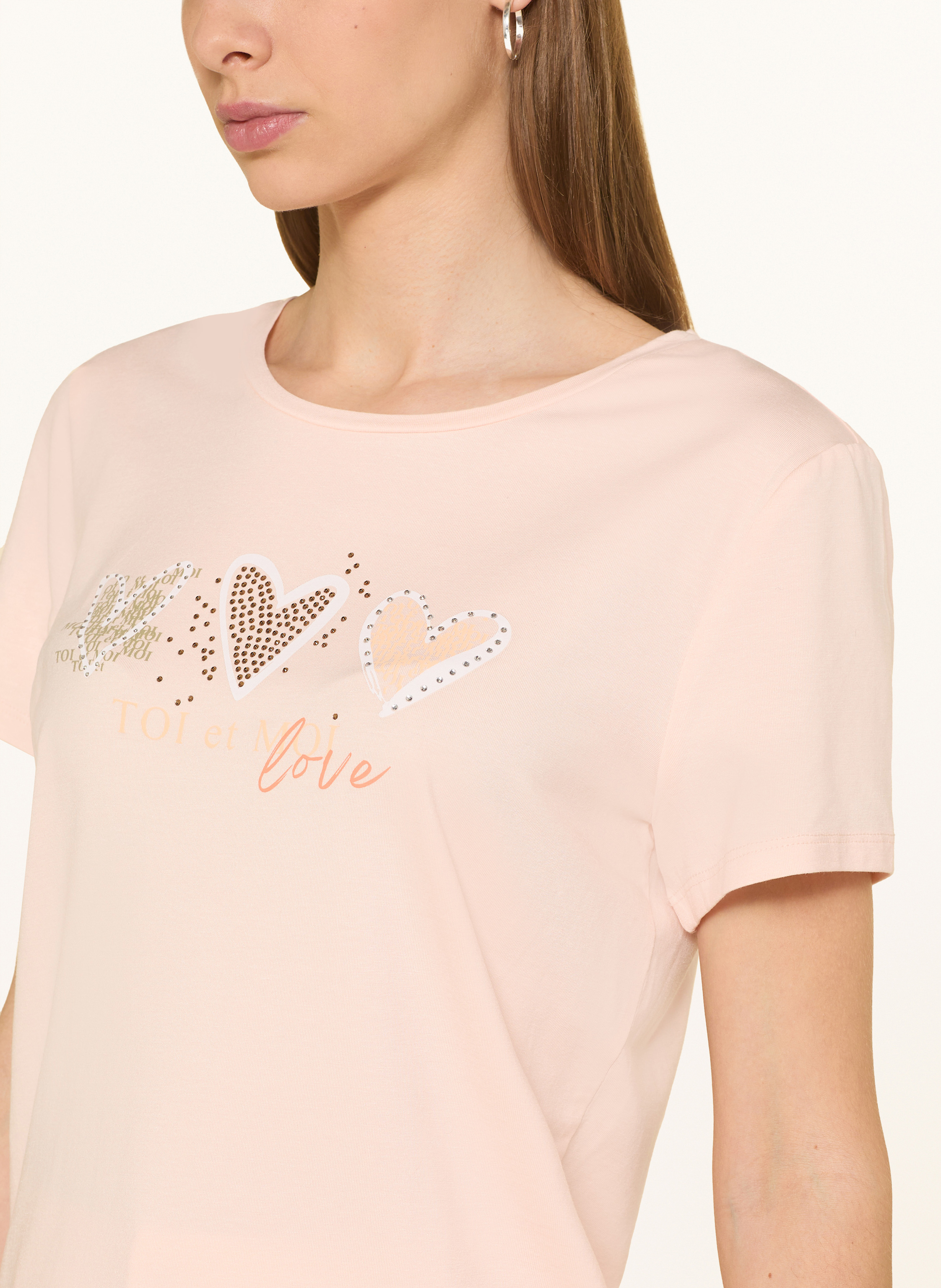 Thumbnail - More & More T-Shirt Mit Schmucksteinen orange