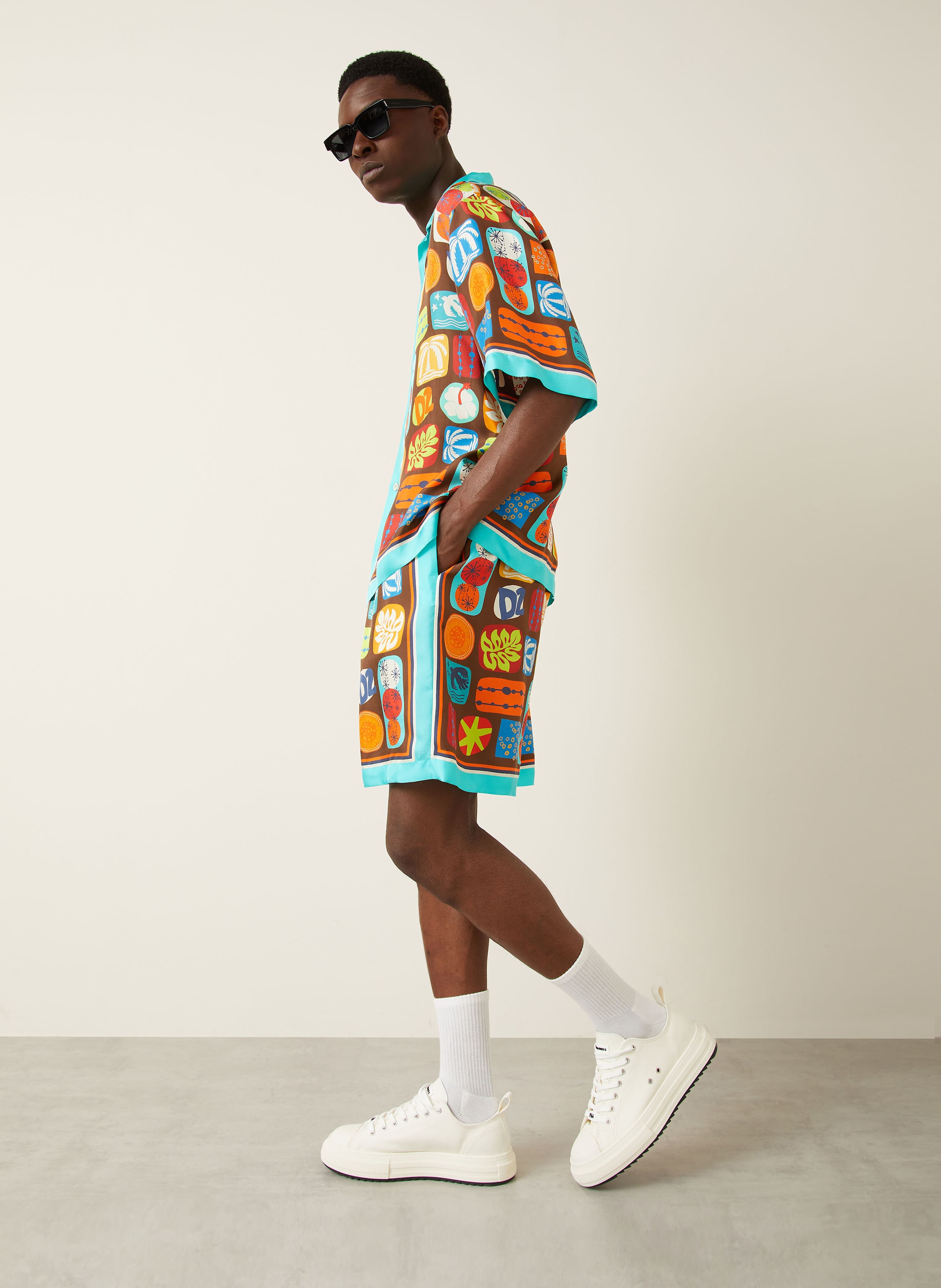 Thumbnail - dsquared2 Seidenshorts orange