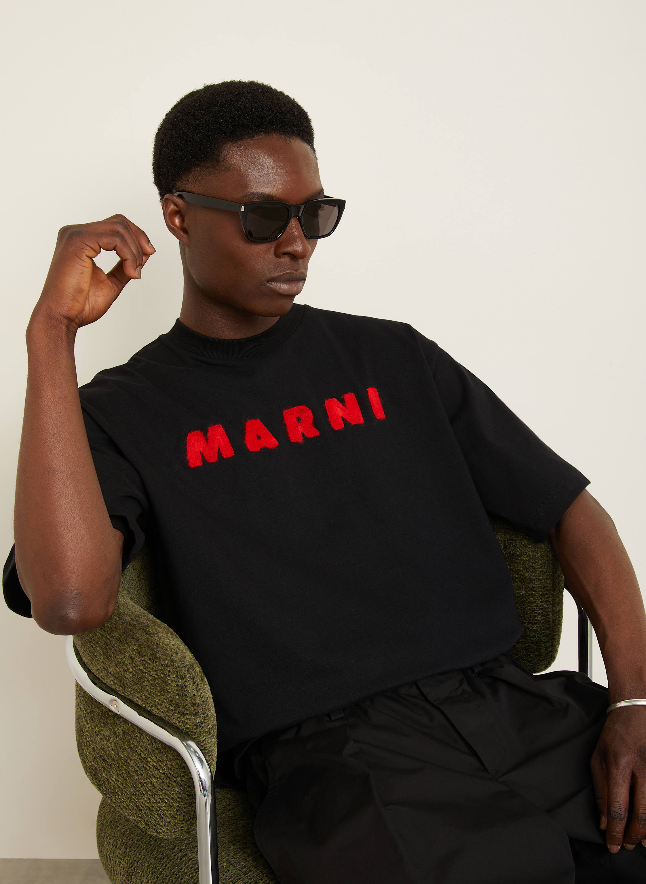 Thumbnail - Marni T-Shirt Logo schwarz