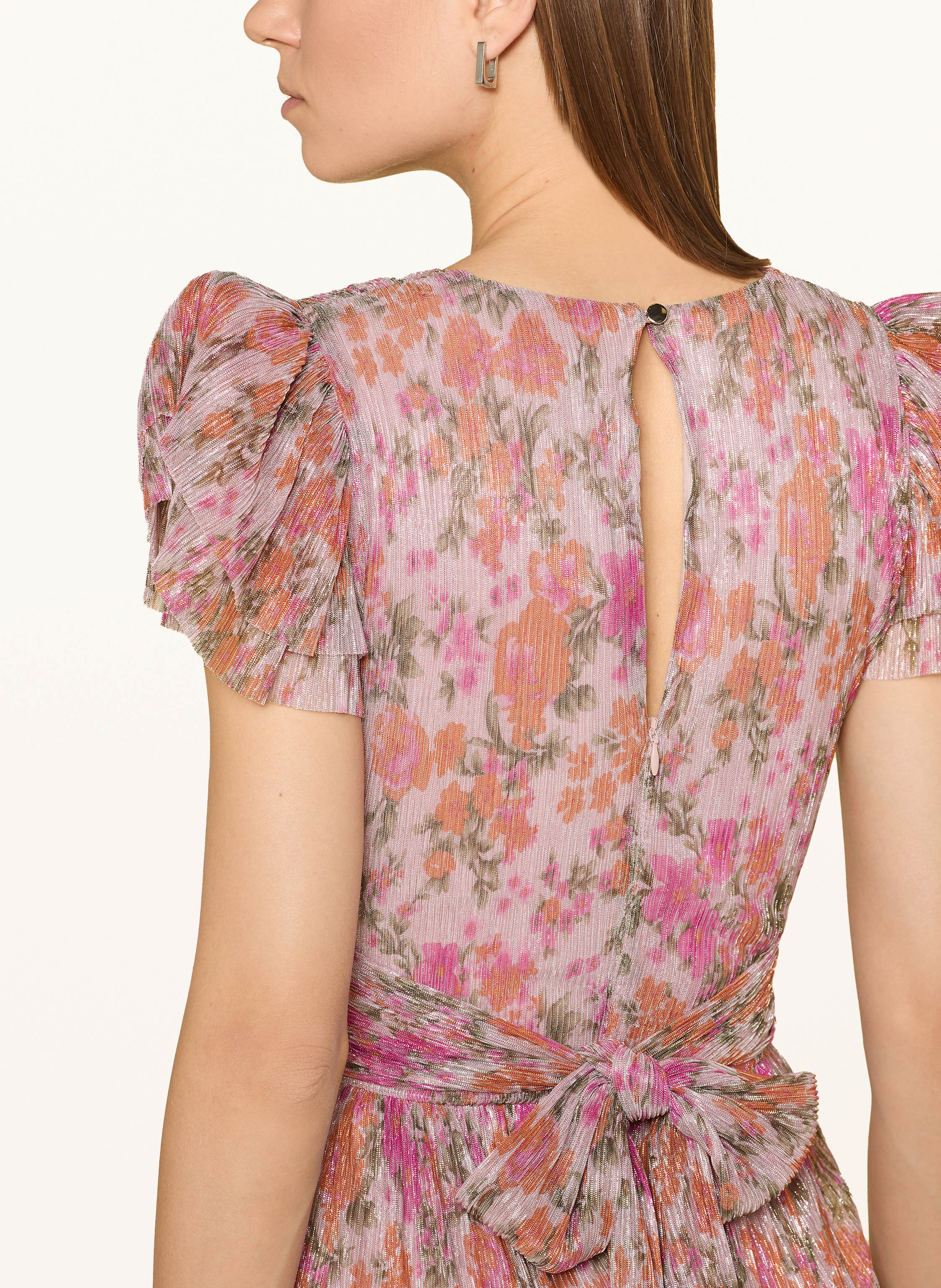 Thumbnail - Swing Abendkleid Mit Glitzergarn pink