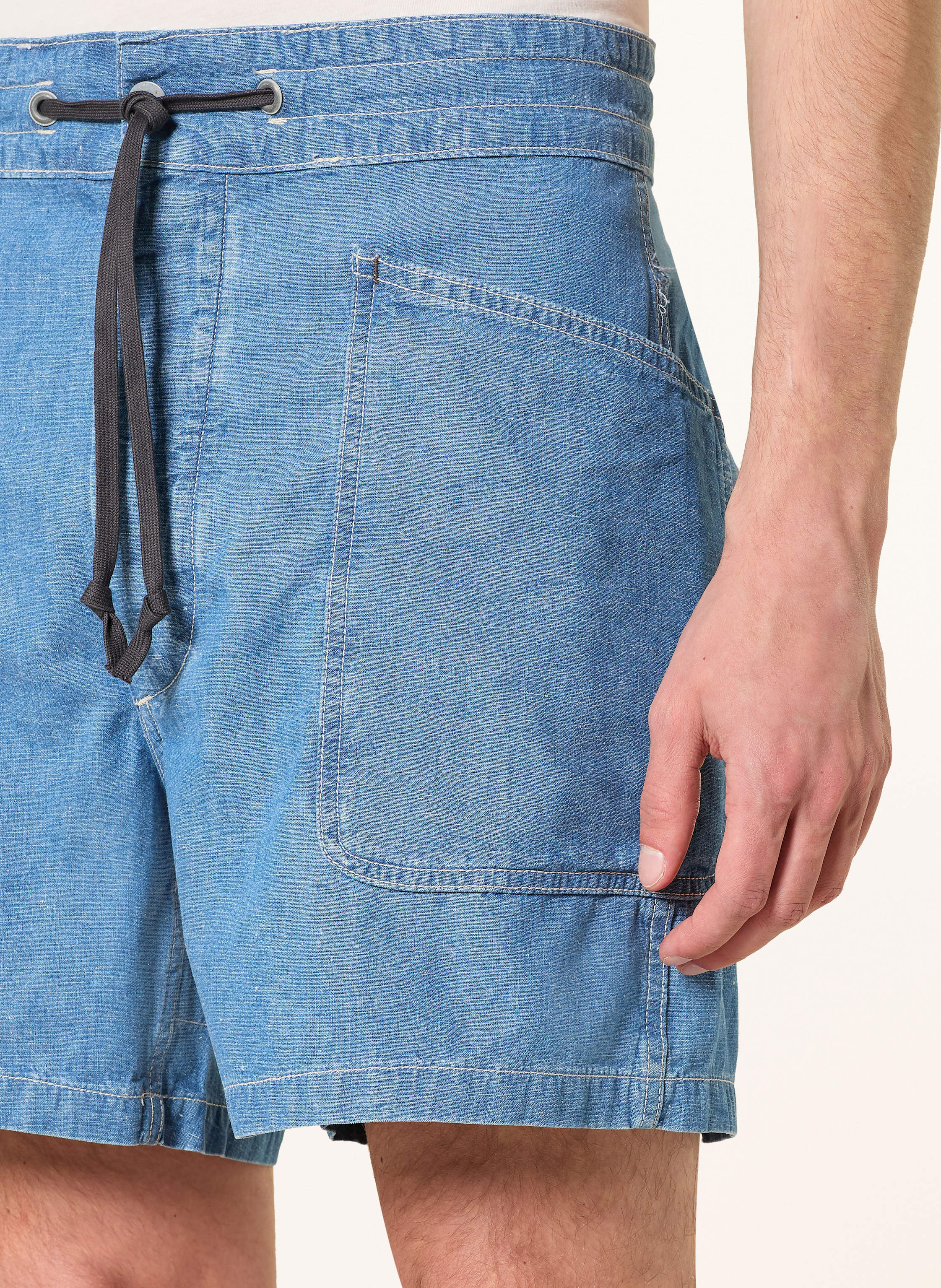 Thumbnail - Rrl Shorts In Jeansoptik blau