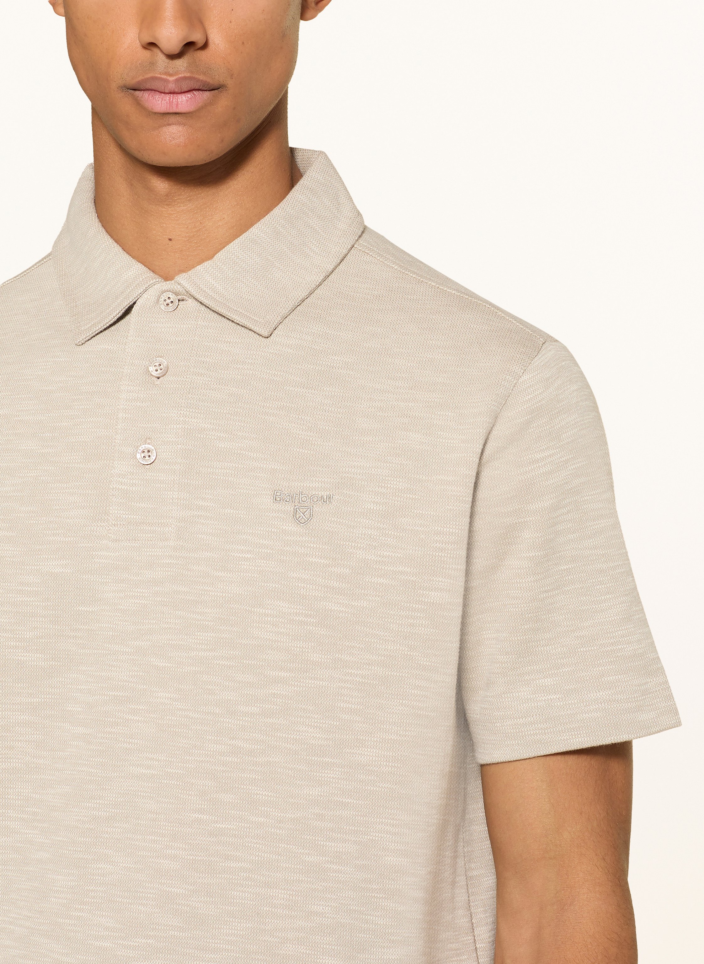 Thumbnail - Barbour Strick-Poloshirt Hepple beige