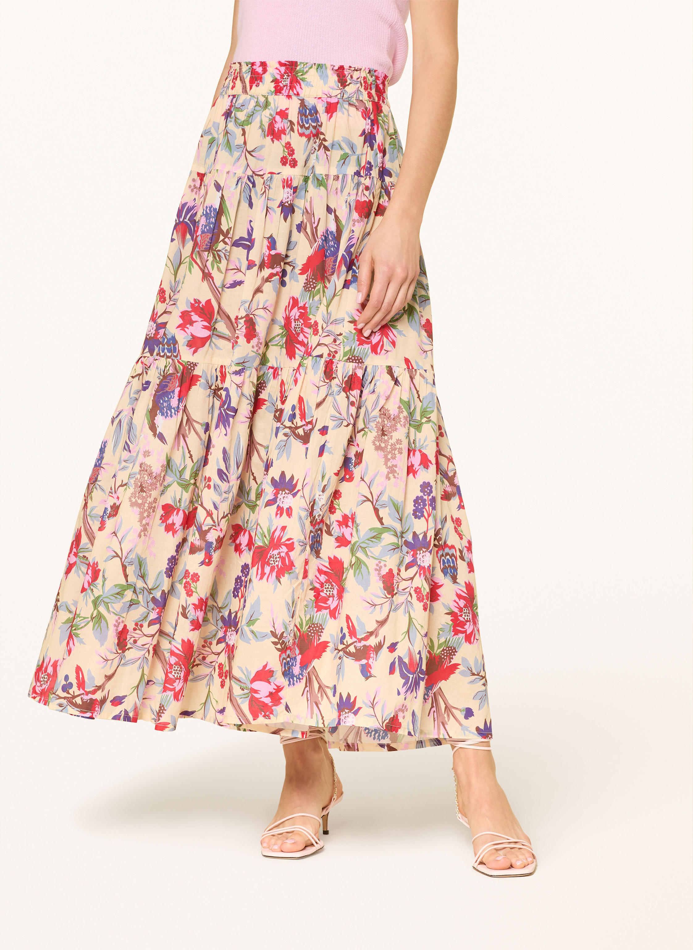 Thumbnail - Lollys Laundry Rock Sunsetll Mit Volants beige