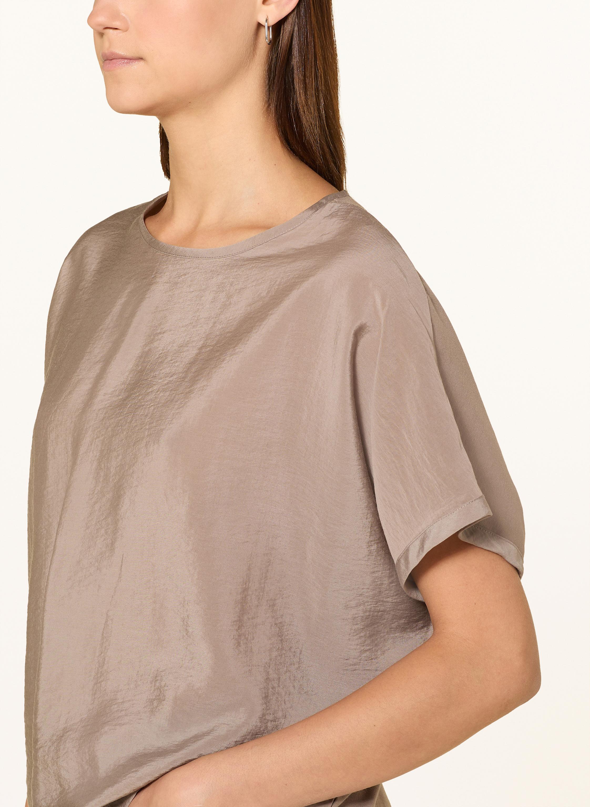 Thumbnail - Brax Oversized-Blusenshirt Cara Im Materialmix beige