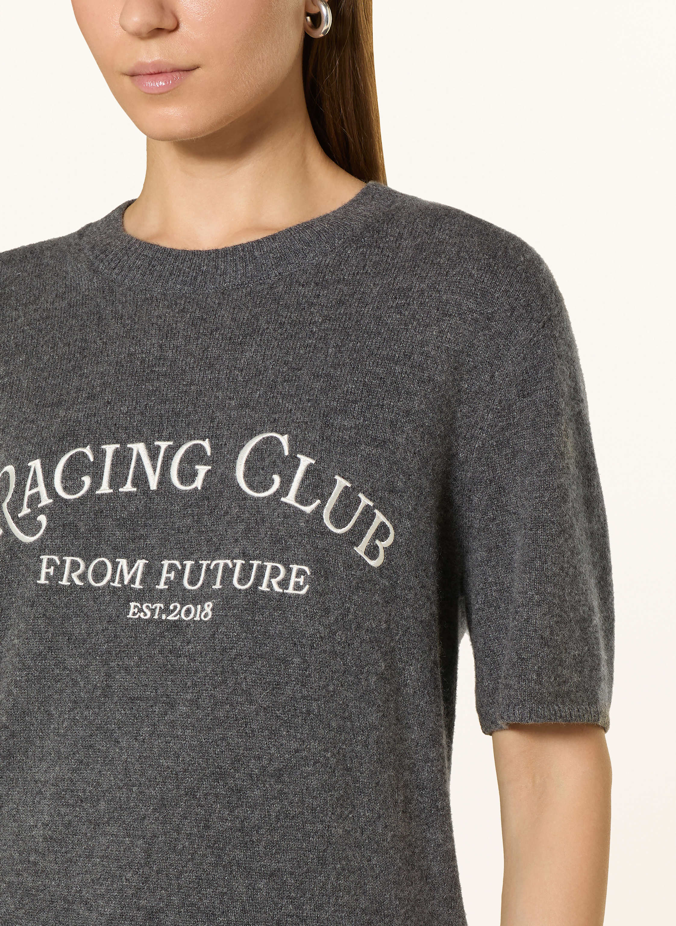 Thumbnail - From Future Strickshirt Aus Cashmere grau