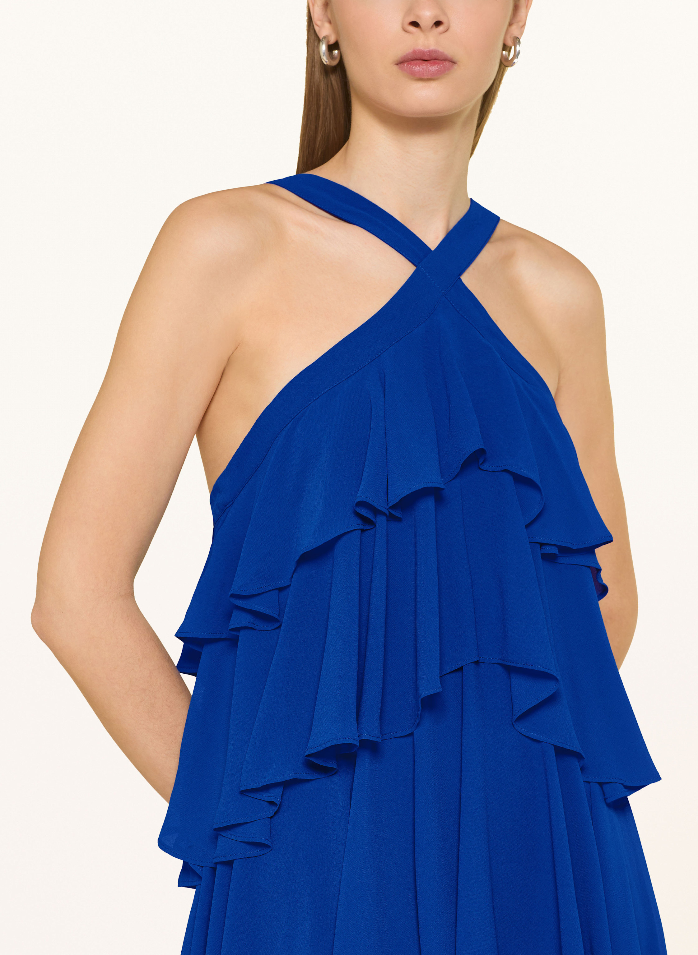 Thumbnail - Y.A.S. Abendkleid Mit Volants blau